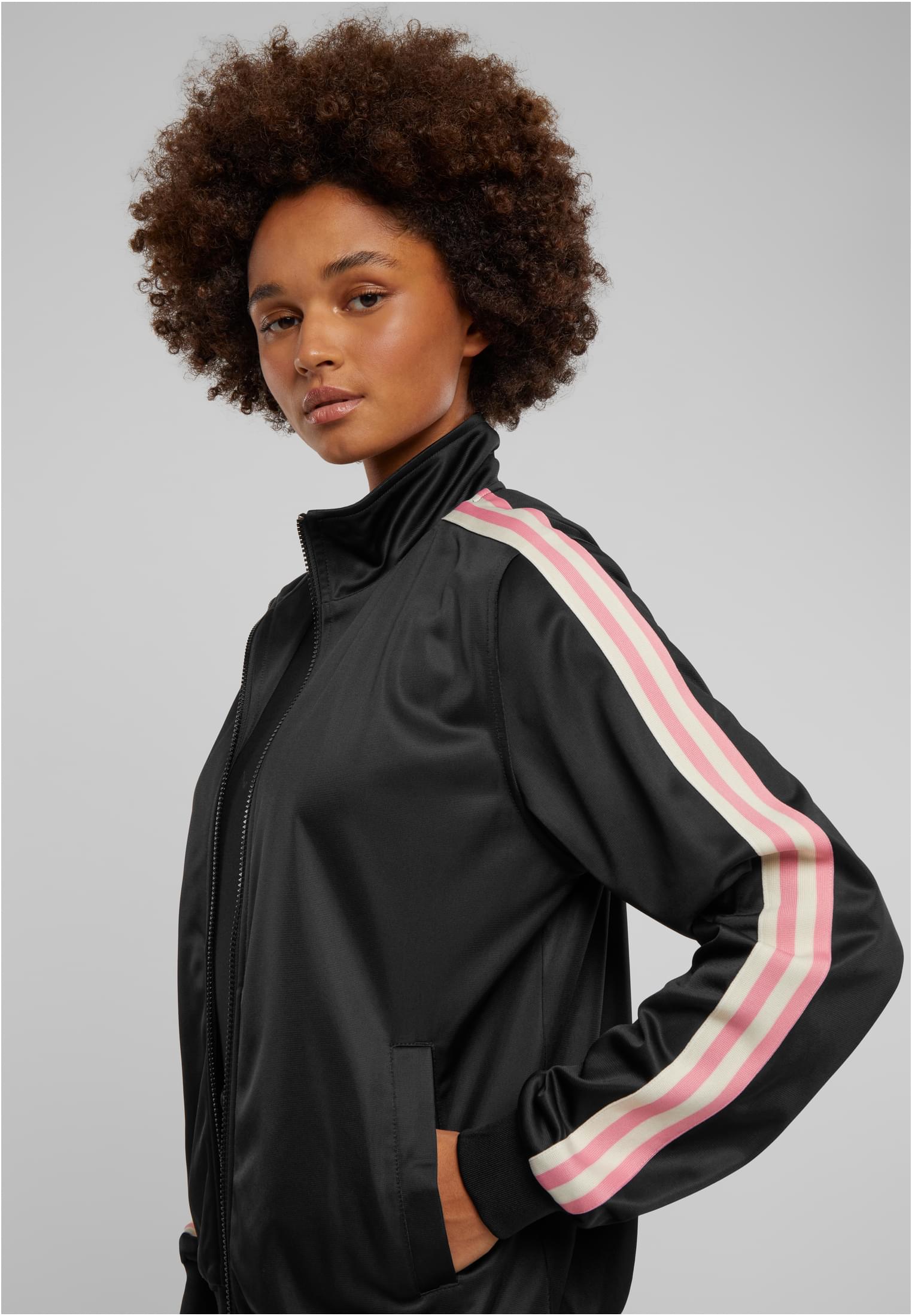 Frauen Retro Track Jacke schwarz 3XL
 - variant image 5