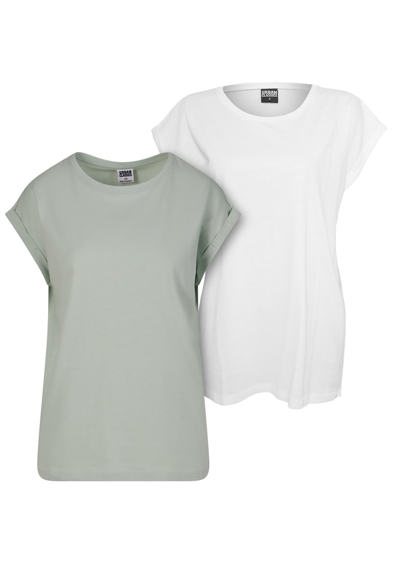 Dames T-shirt Épaules Étendues 2-Pack givre+blanc 3XL
 - variant image 3