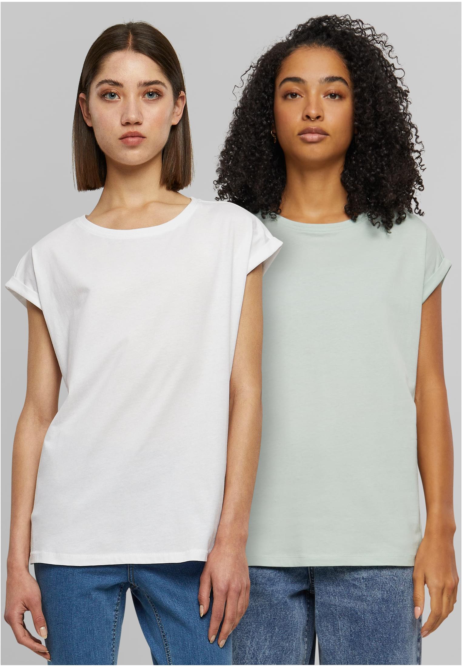 Dames T-shirt Épaules Étendues 2-Pack givre+blanc 3XL
 - alternate variant 7