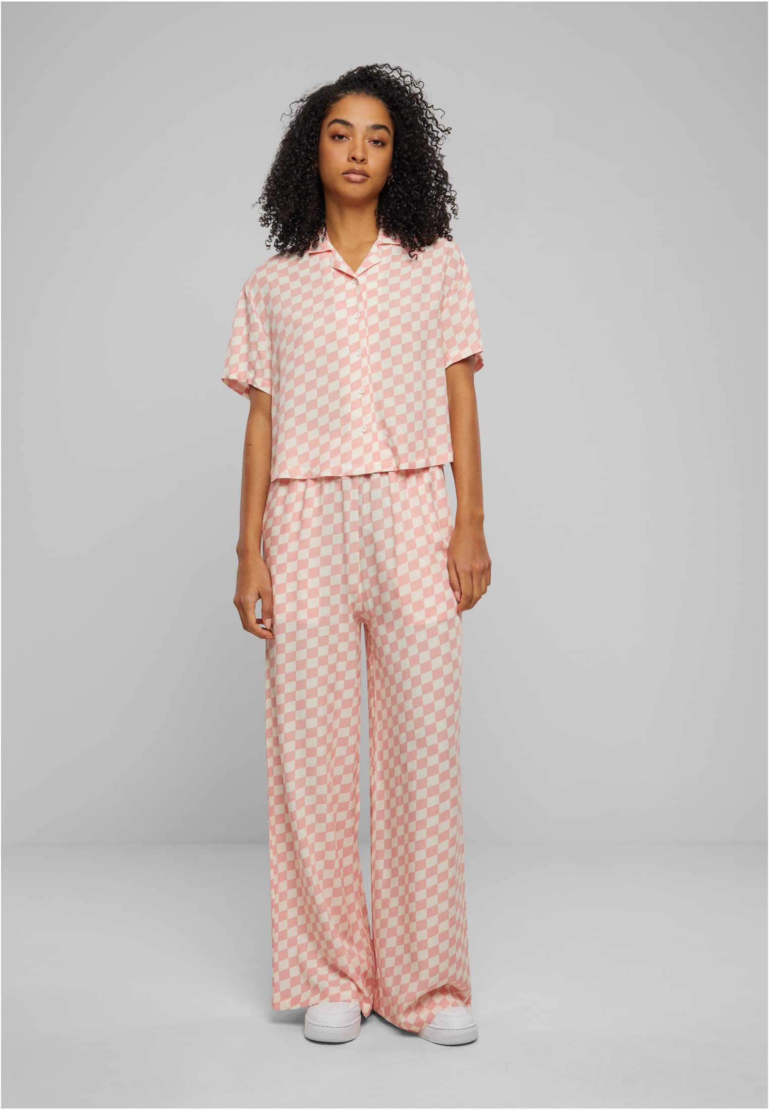 Ladies Viscose Resort Shirt lemonadepinkcheck 3XL - variant image 4