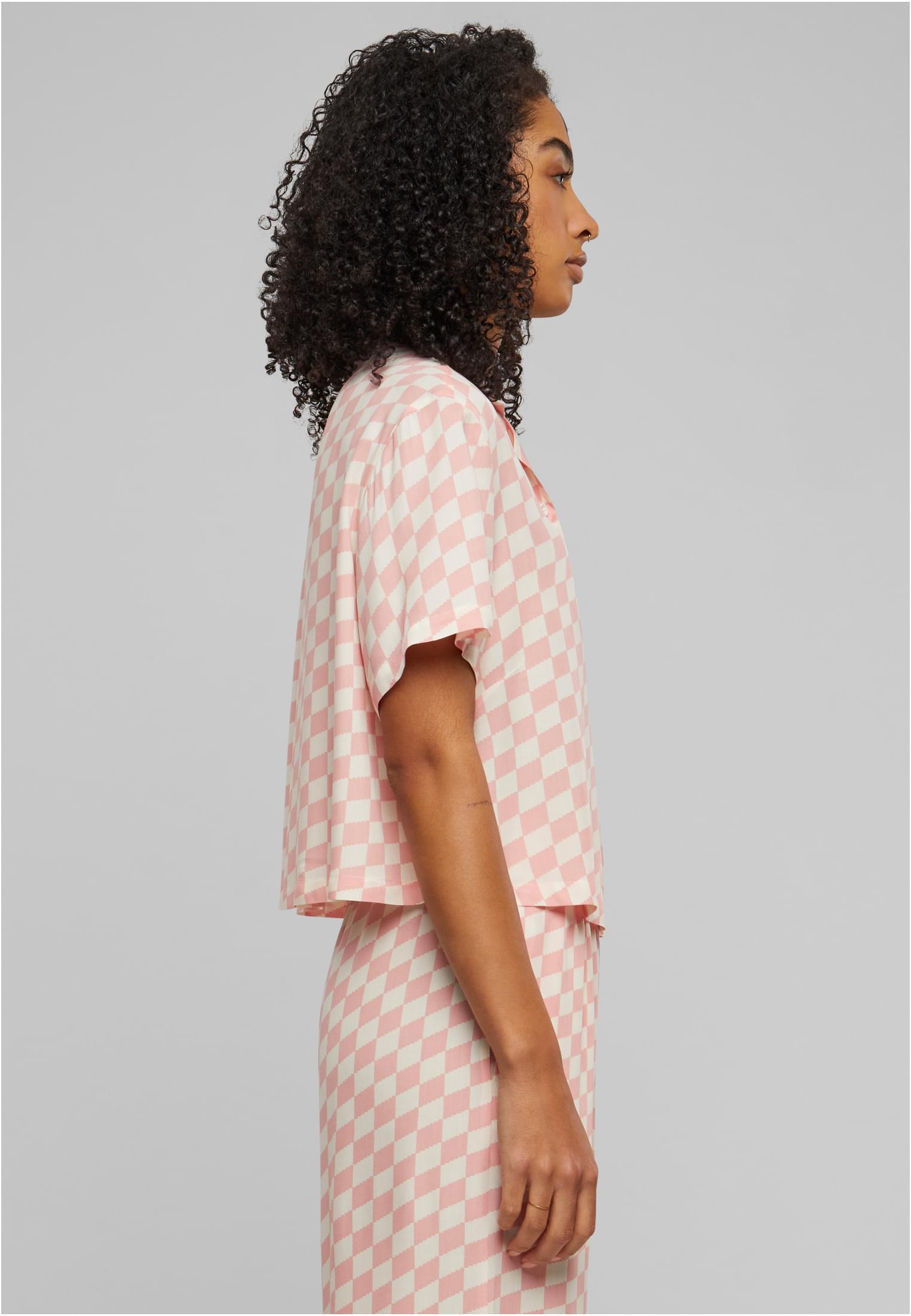 Ladies Viscose Resort Shirt lemonadepinkcheck 3XL - variant image 3