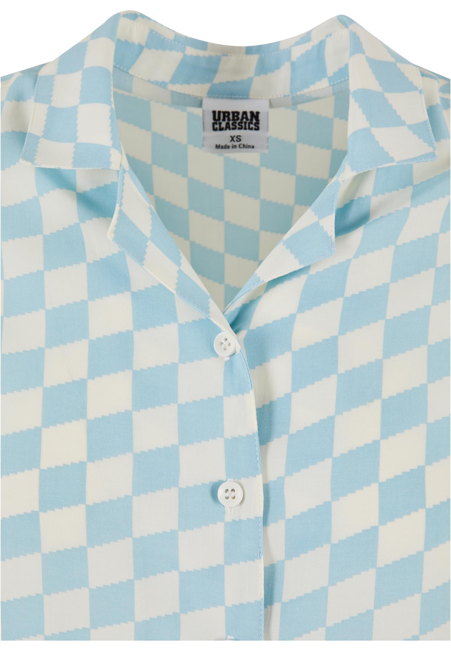 Ladies Viscose Resort Shirt oceanbluecheck 3XL - variant image 7