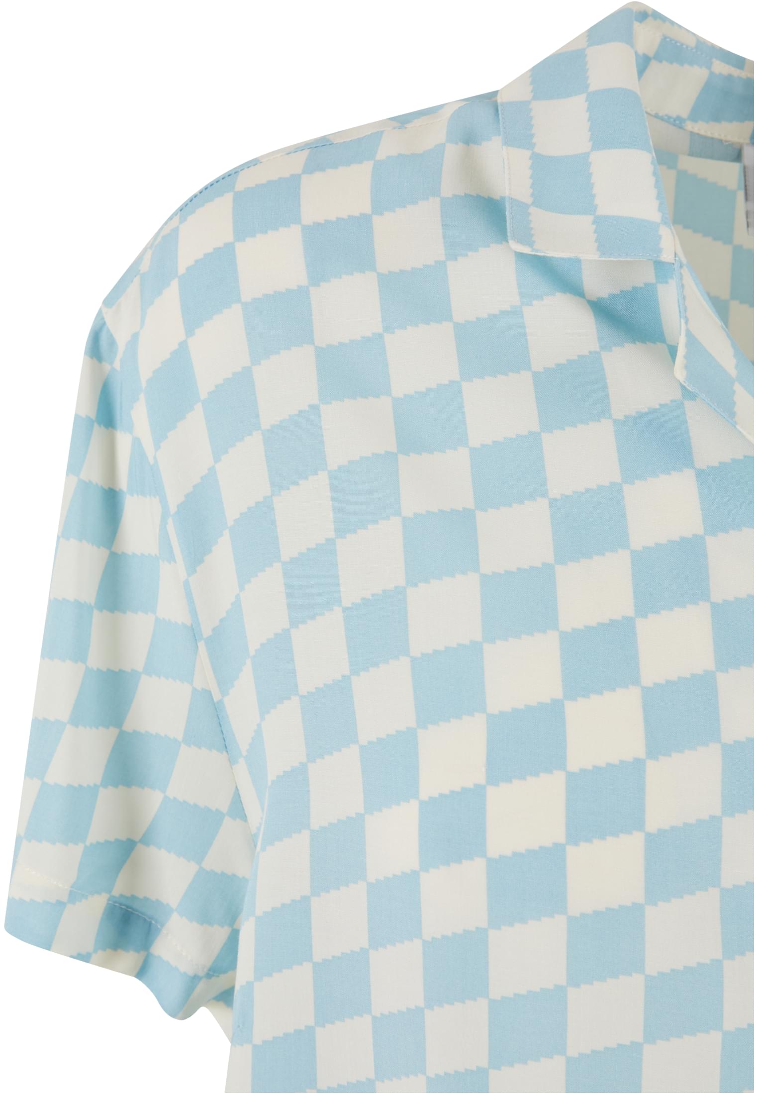 Ladies Viscose Resort Shirt oceanbluecheck 3XL - variant image 8