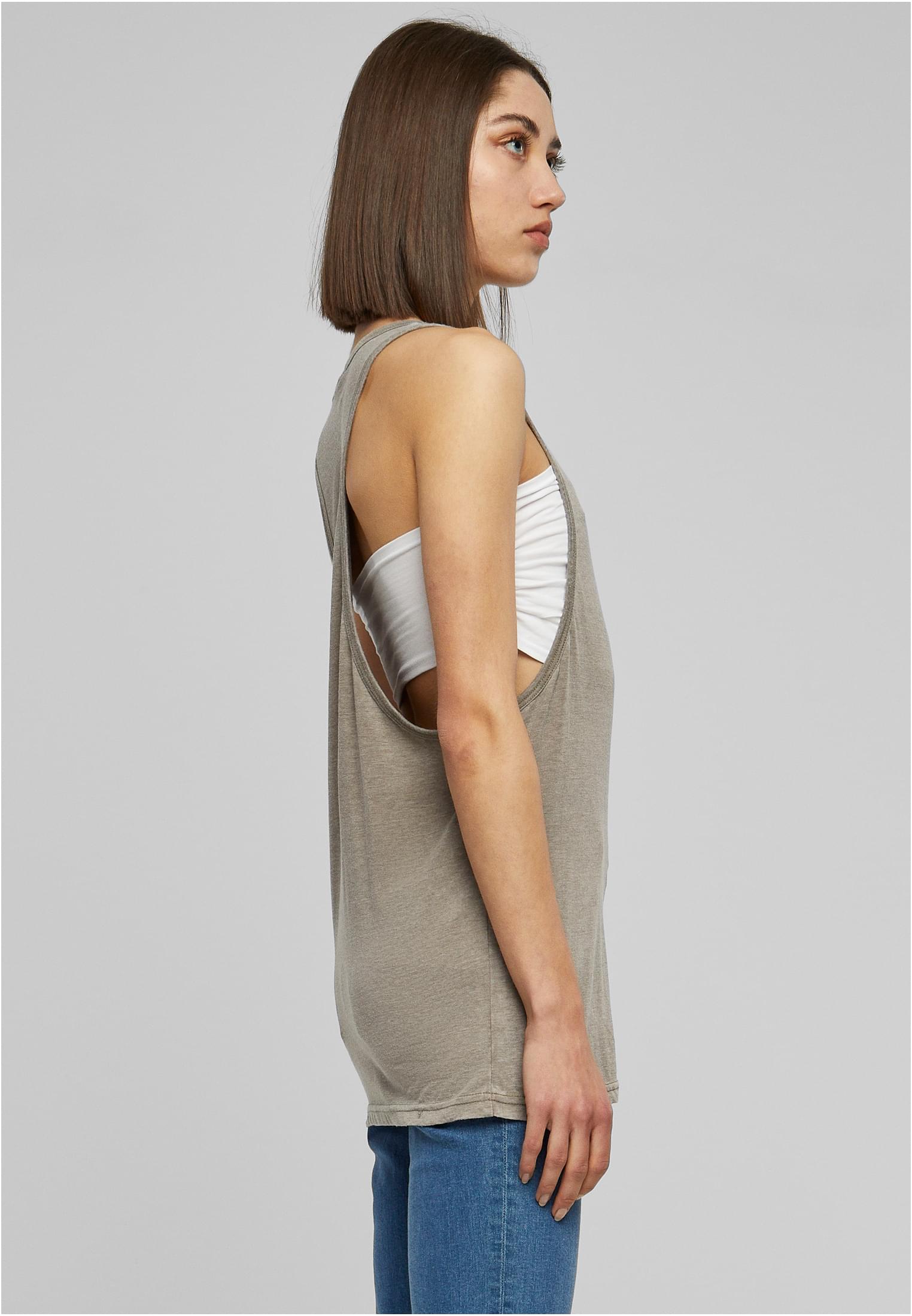 Dames Tankeau Déchiré Olive L
 - variant image 3