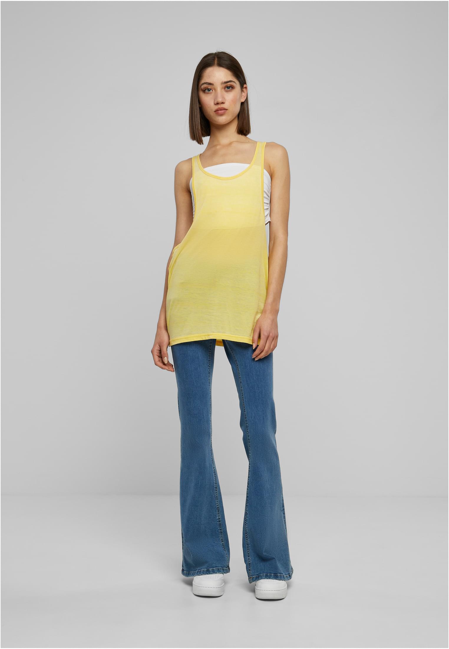 Dames Tank Top Déchiré Jaune L
 - variant image 4
