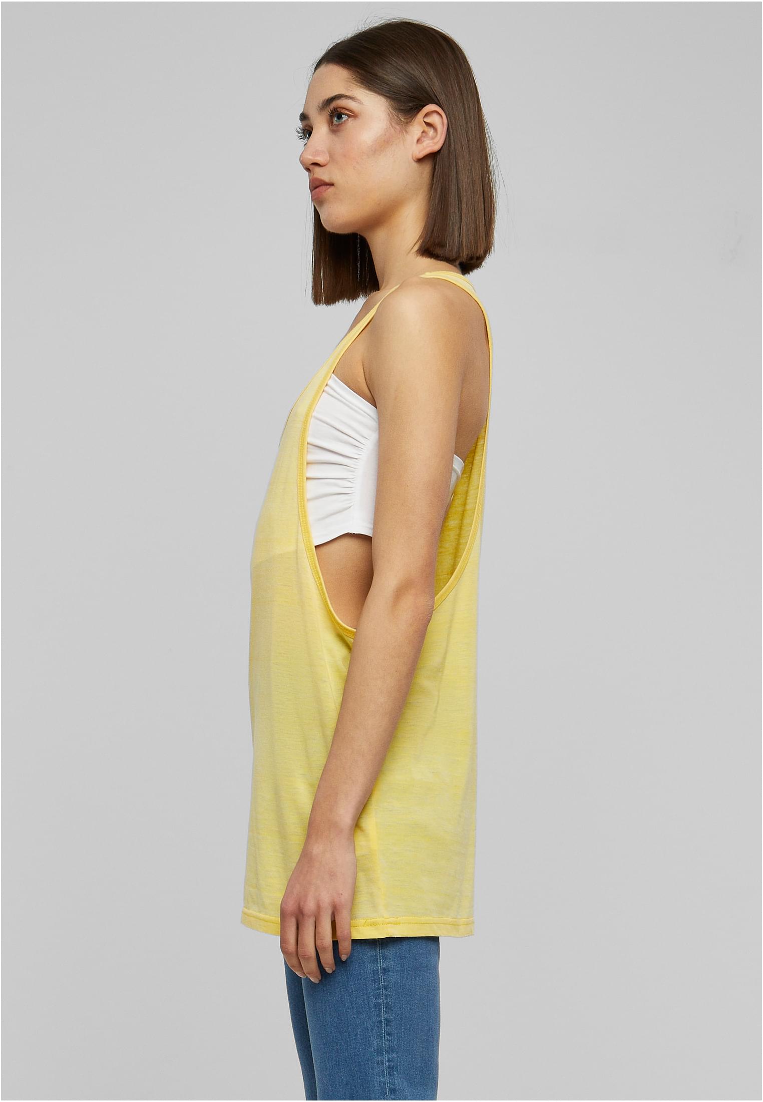 Dames Tank Top Déchiré Jaune L
 - variant image 1