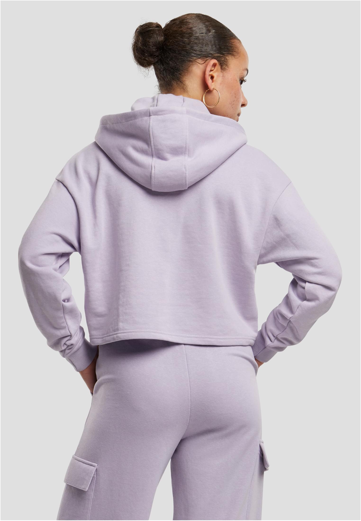 Ladies Oversized Cropped Light Terry Hoodie dustylilac 3XL - variant image 2