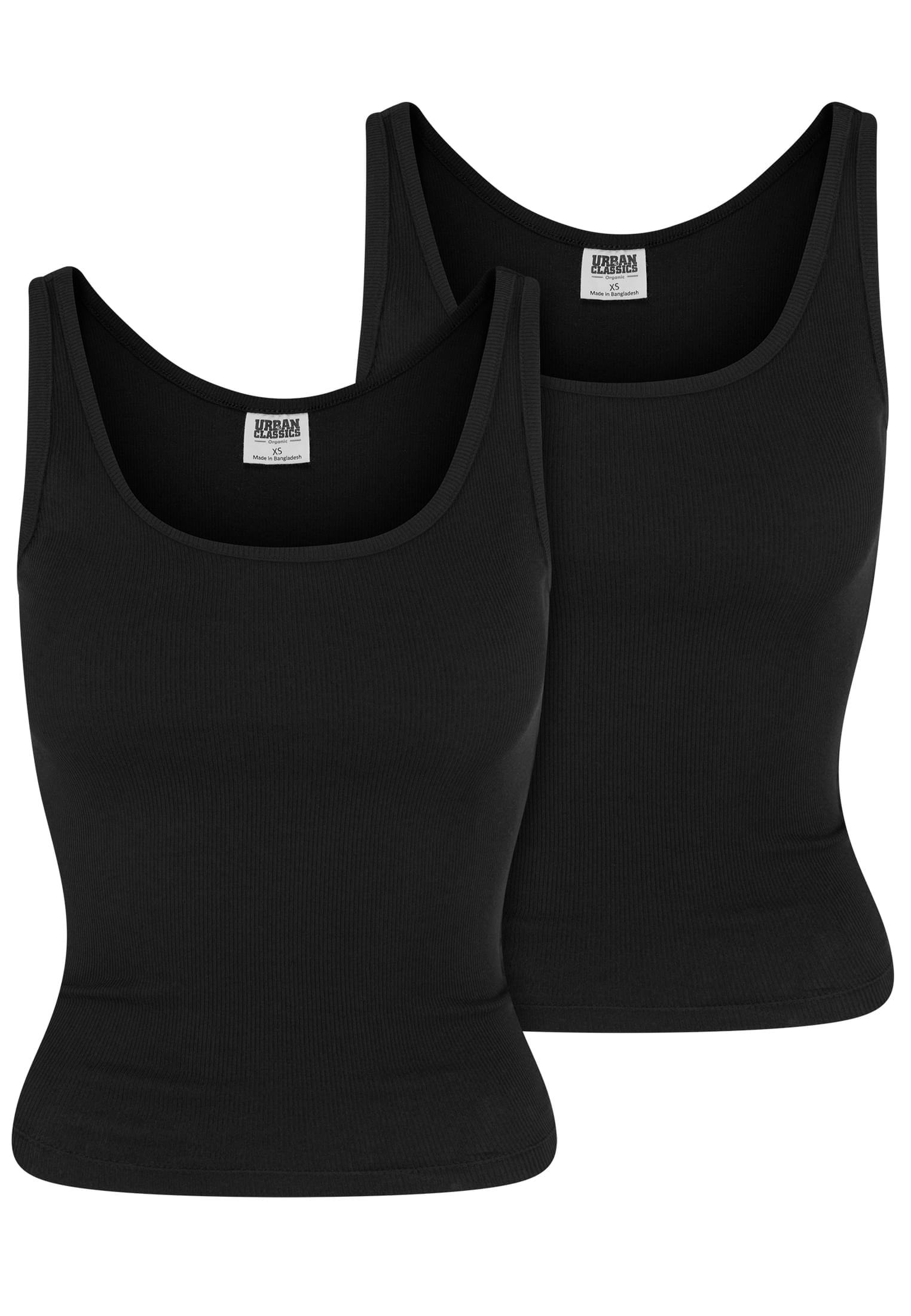 Ladies Organic Basic Rib Top 2-Pack black+black 3XL - variant image 4
