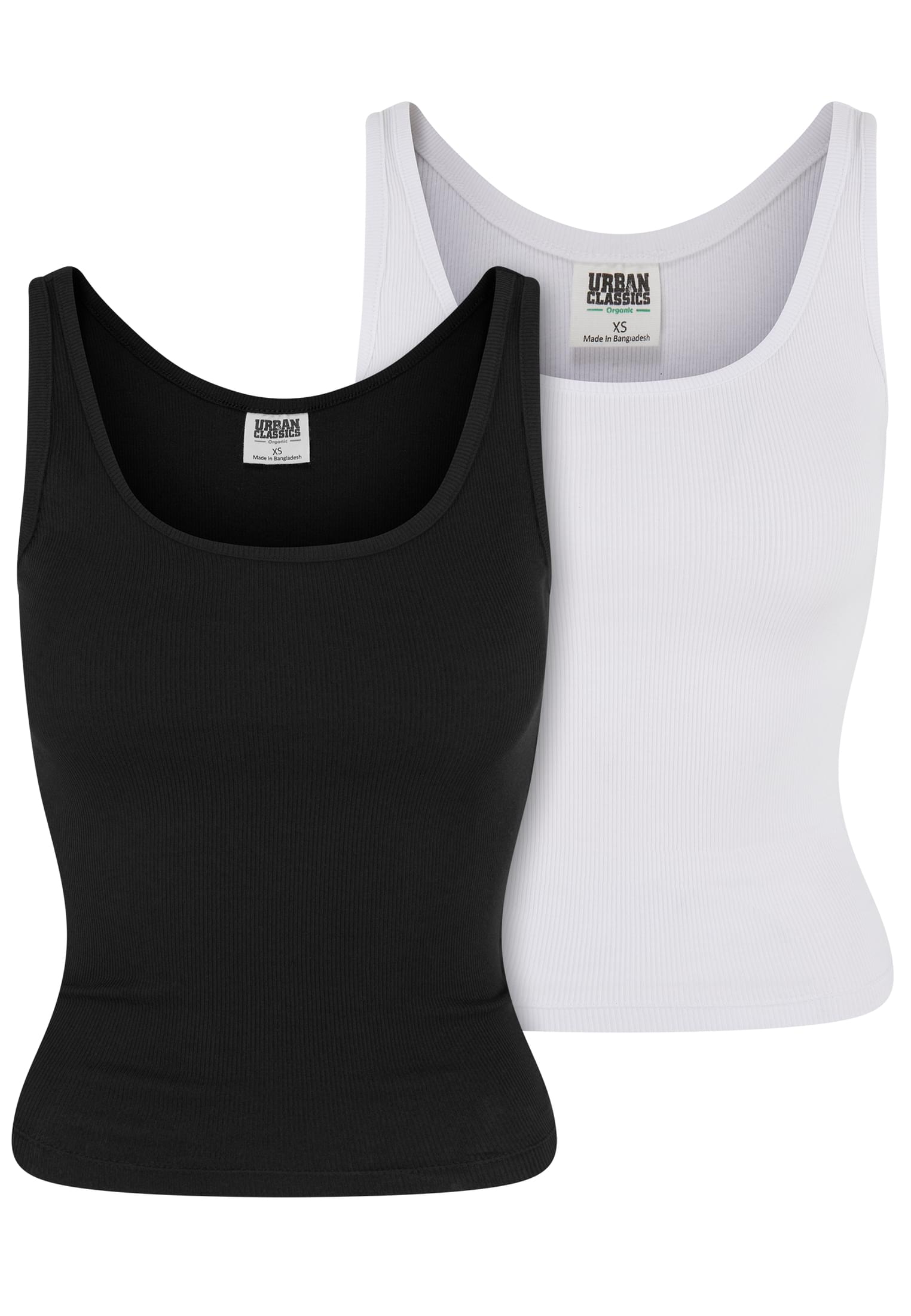 Ladies Organic Basic Rib Top 2-Pack black+white 3XL - variant image 4