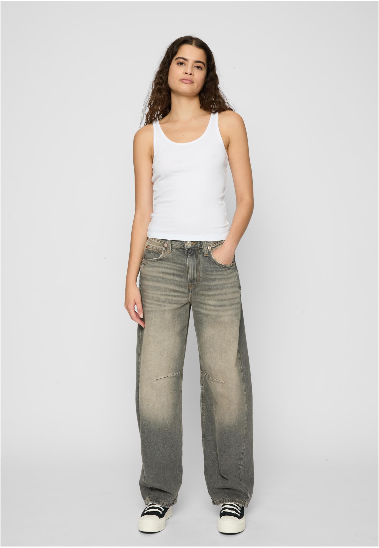 Ladies Organic Basic Rib Top 2-Pack white+white 3XL - variant image 2