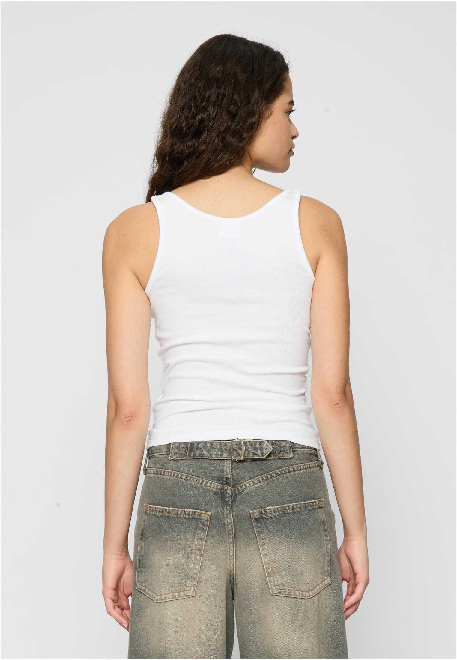 Ladies Organic Basic Rib Top 2-Pack white+white 3XL - variant image 1