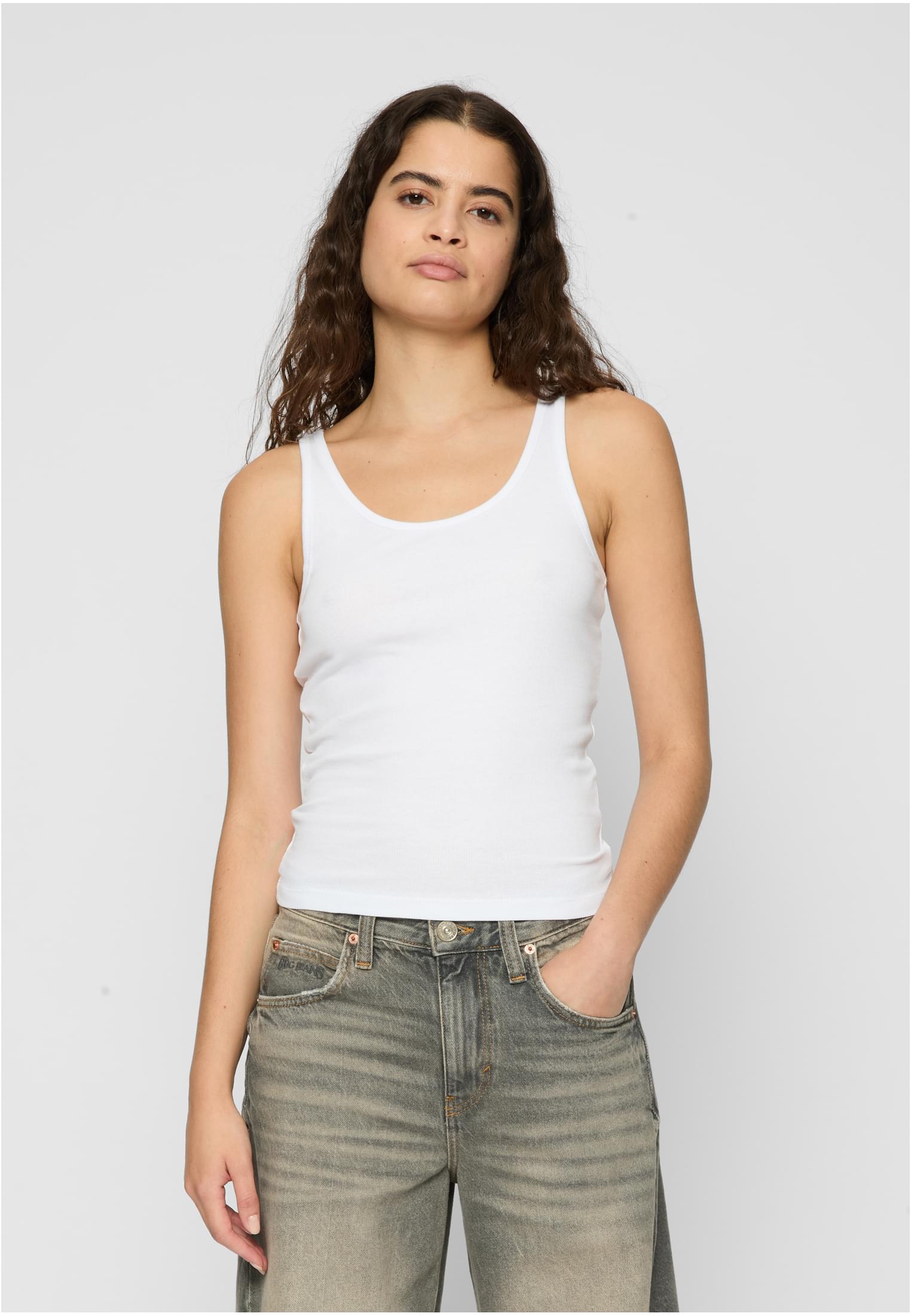 Ladies Organic Basic Rib Top 2-Pack white+white 3XL - alternate variant 2