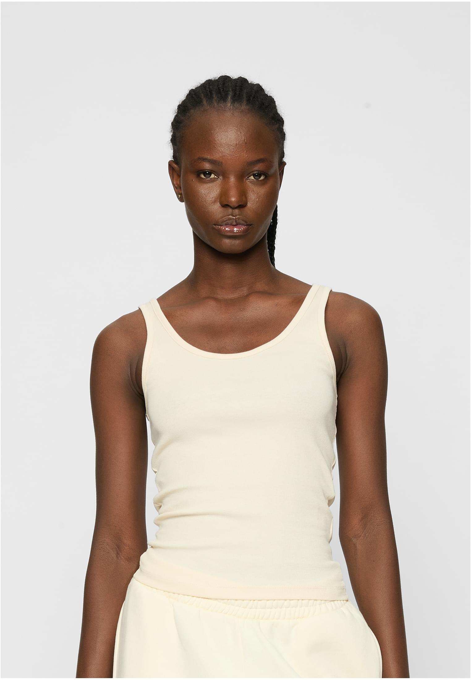 Ladies Organic Basic Rib Top 2-Pack whitesand+black 3XL - alternate variant 4