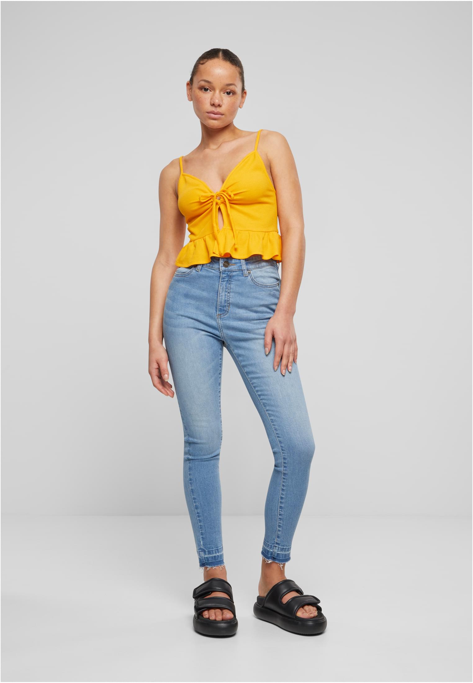 Ladies Waffle Pique Ruffle Top magicmango 3XL - variant image 4