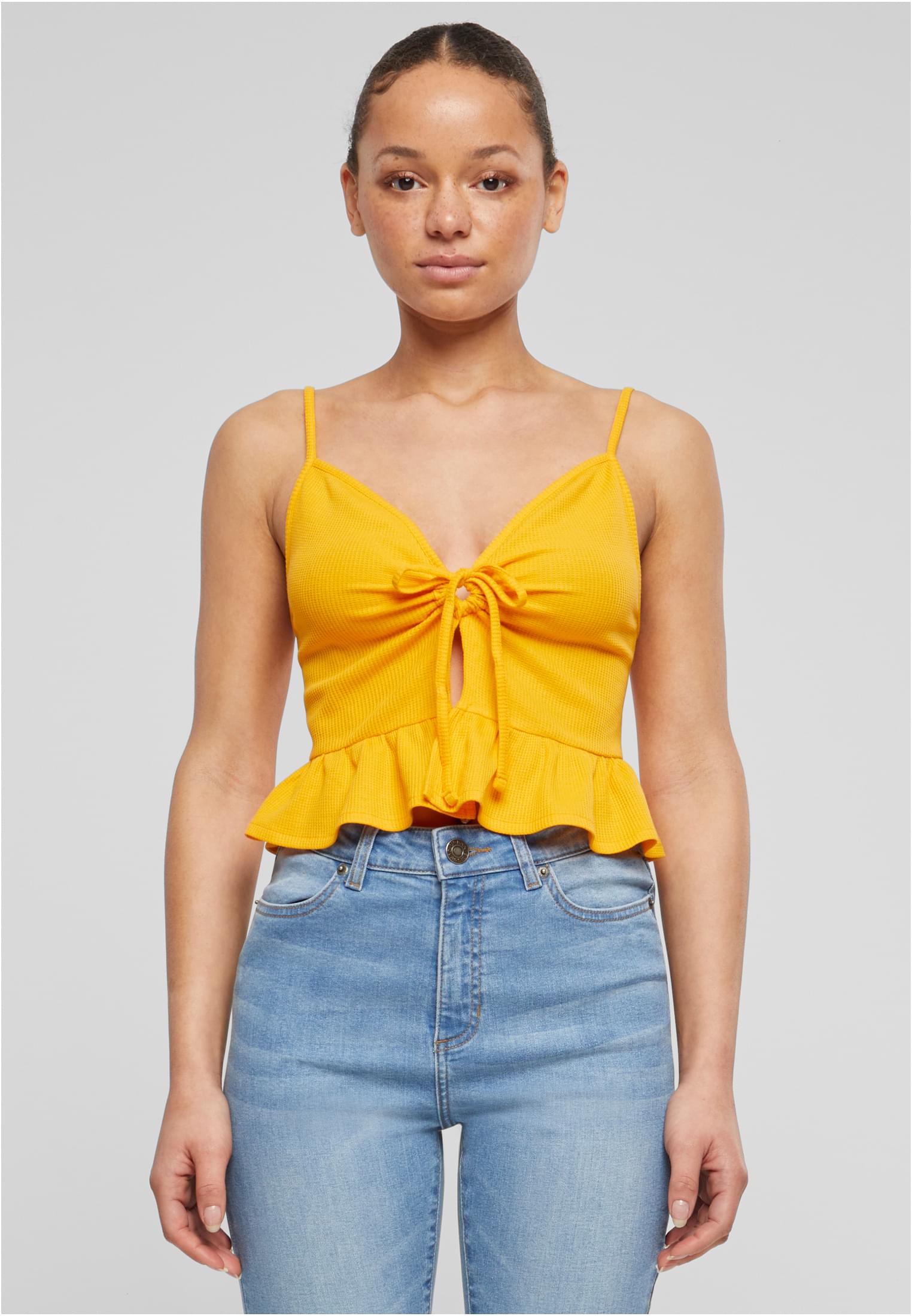 Ladies Waffle Pique Ruffle Top magicmango 3XL - alternate variant 3