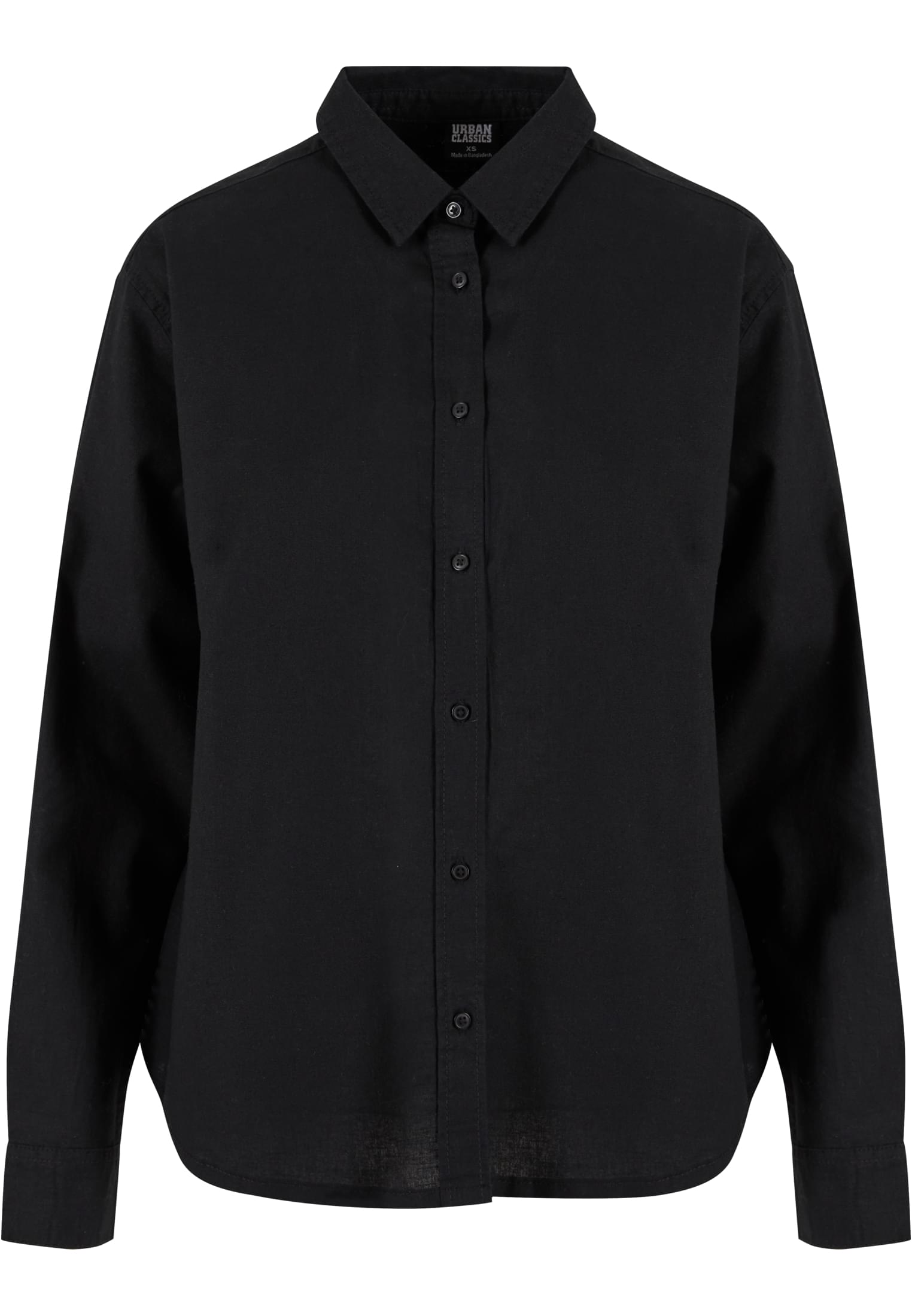 Ladies Linen Mixed Oversized Shirt black 3XL - variant image 5