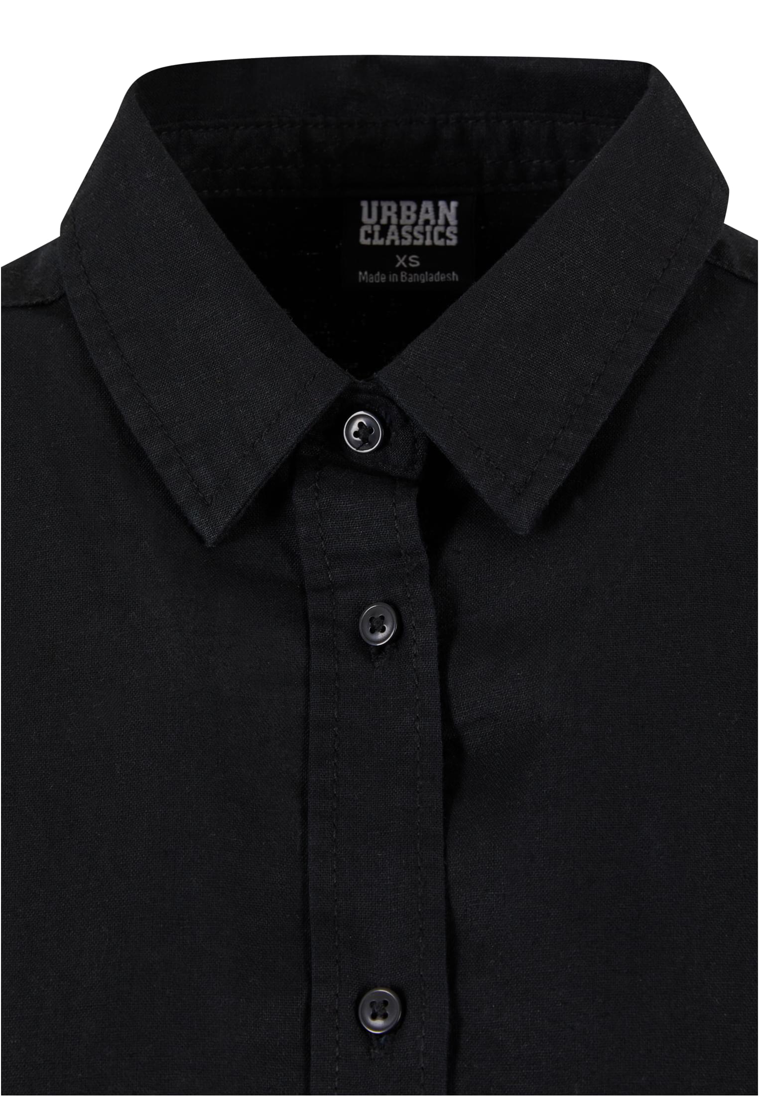 Ladies Linen Mixed Oversized Shirt black 3XL - variant image 7