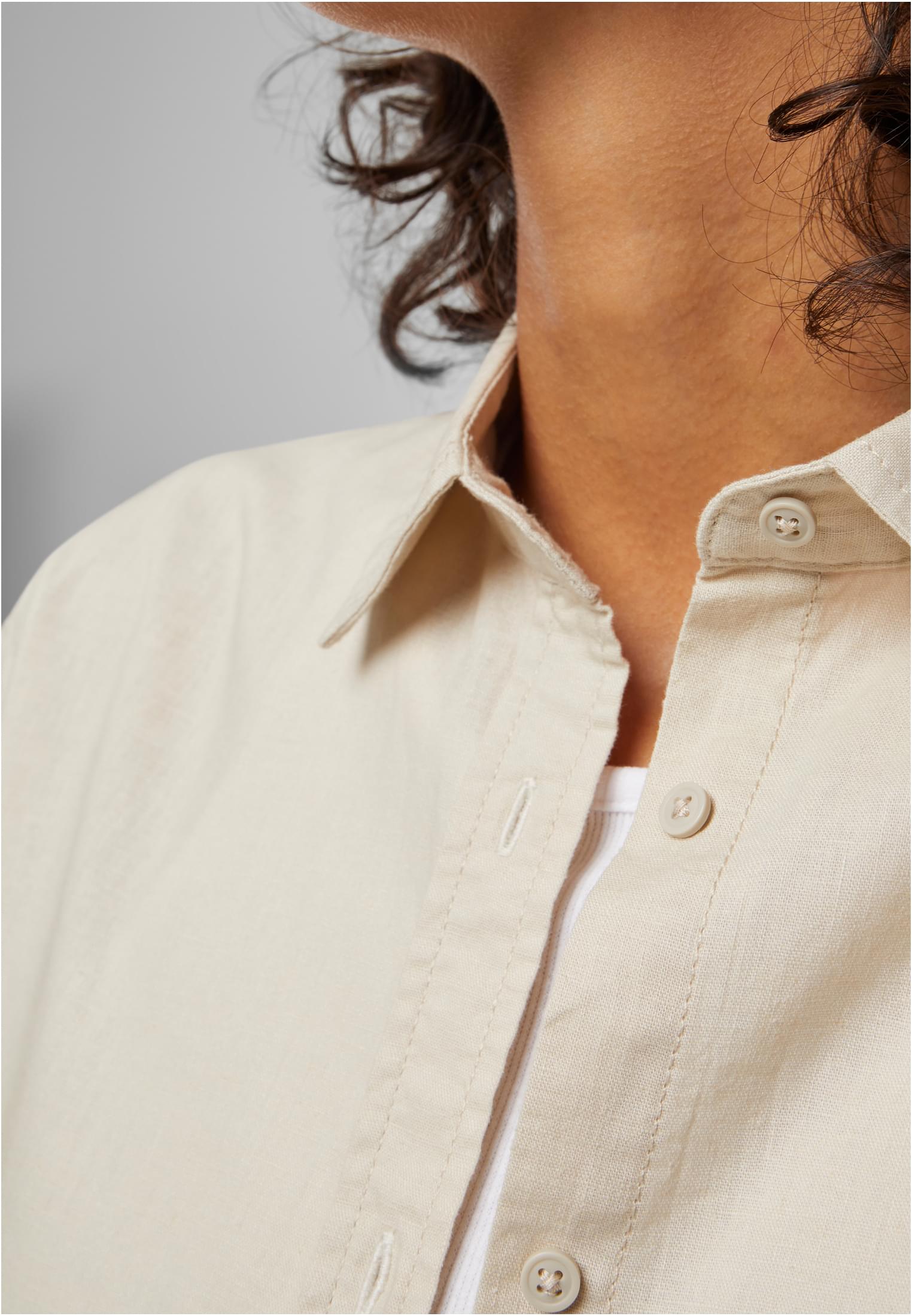 Ladies Linen Mixed Oversized Shirt softseagrass 3XL - variant image 5