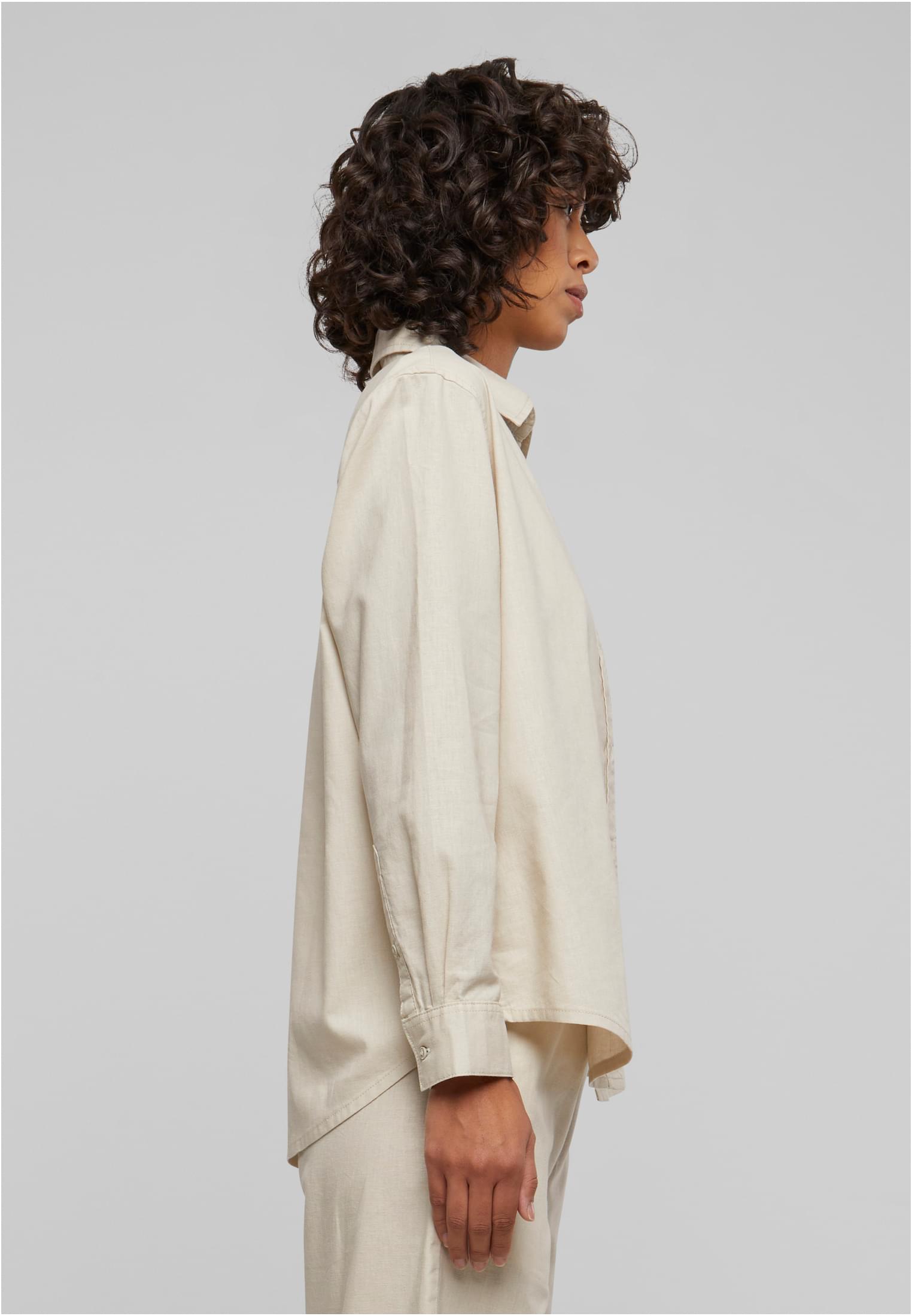 Ladies Linen Mixed Oversized Shirt softseagrass 3XL - variant image 3