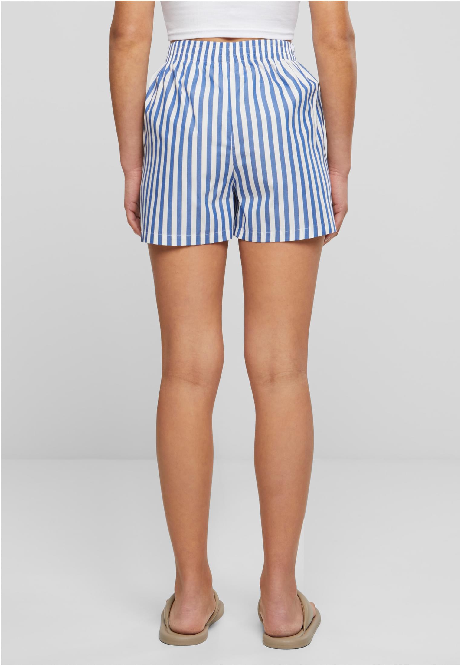 Ladies Striped Shorts white/blue 3XL - variant image 2