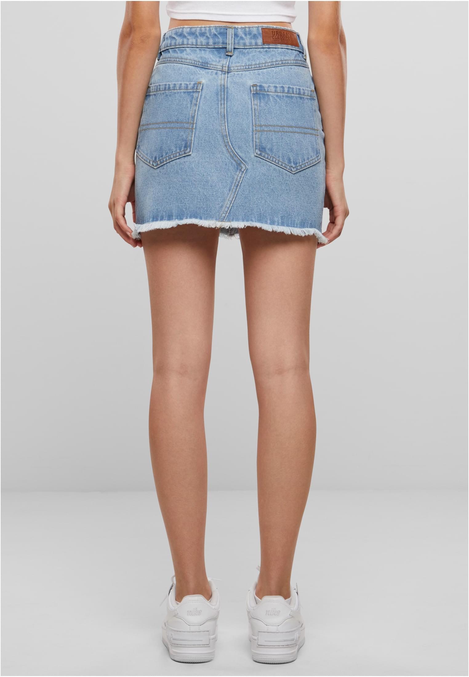 Ladies Heavy Mini Denim Skirt new light blue washed 26 - variant image 2