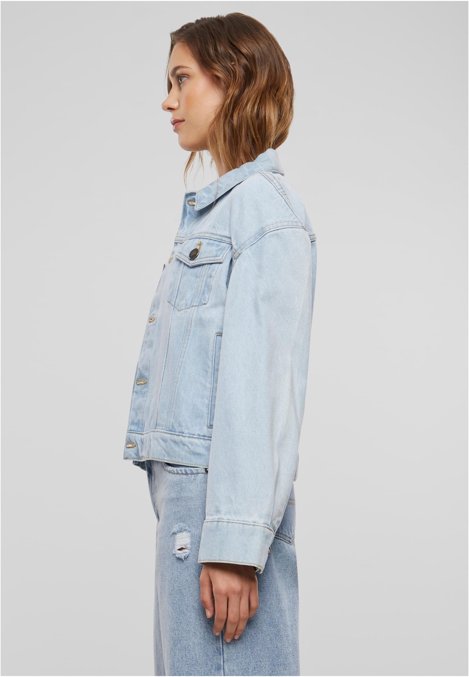 Ladies 80‘s Oversized Denim Jacket new light blue washed L - variant image 1