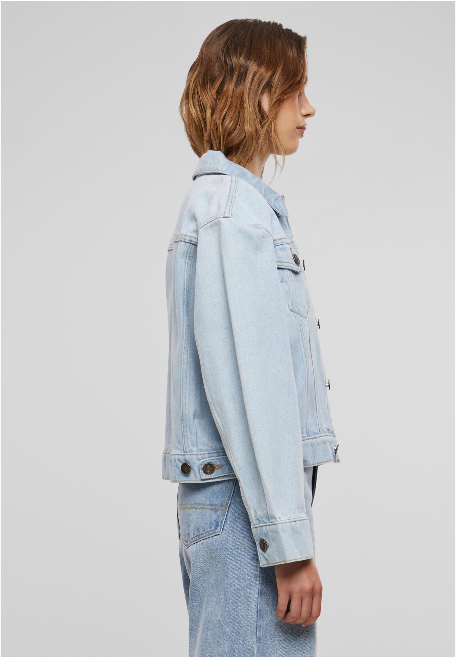 Ladies 80‘s Oversized Denim Jacket new light blue washed L - variant image 3