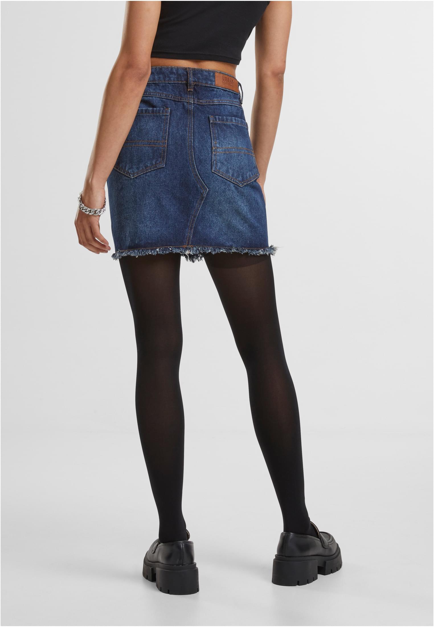 Ladies Heavy Mini Denim Skirt new dark blue washed 26 - variant image 1