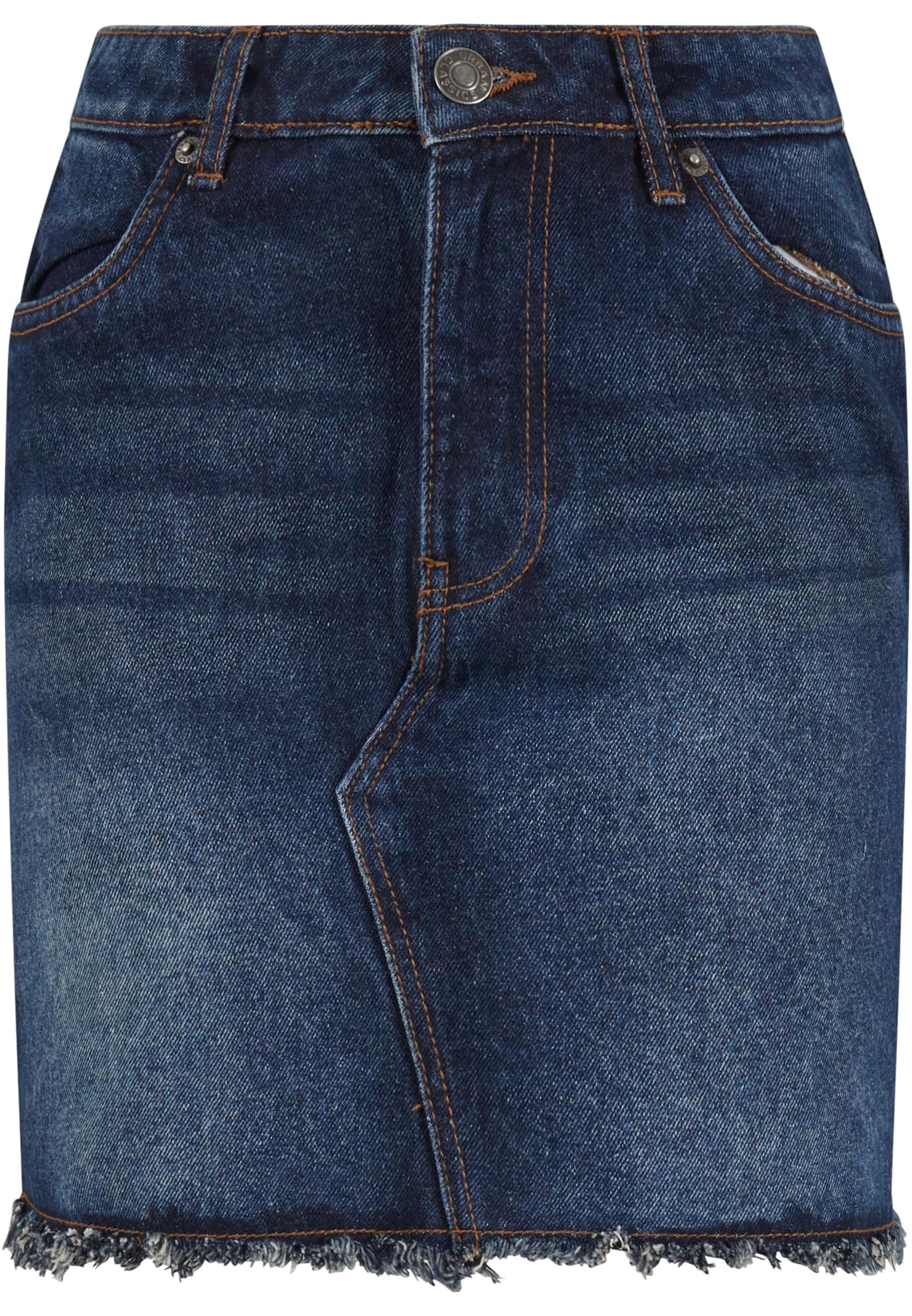 Ladies Heavy Mini Denim Skirt new dark blue washed 26 - variant image 3