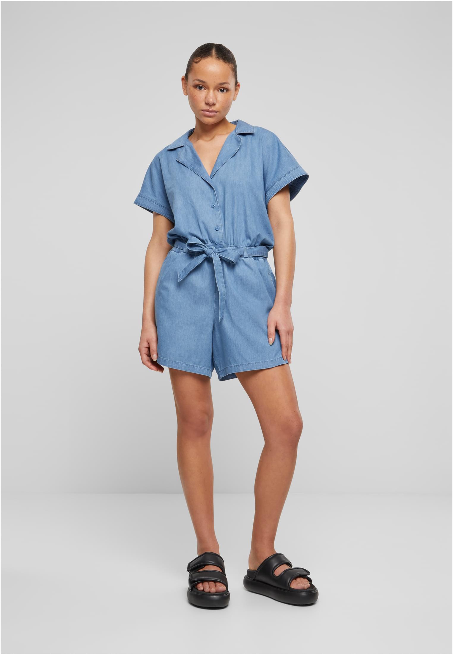 Ladies Light Denim Resort Jumpsuit skyblue washed 3XL - variant image 4