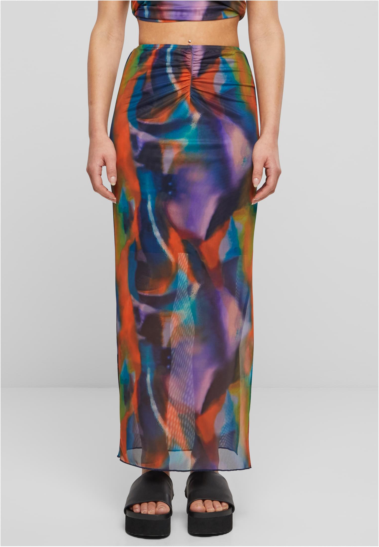 Ladies AOP Mesh Tube Skirt multicolorreflection L - alternate variant 1