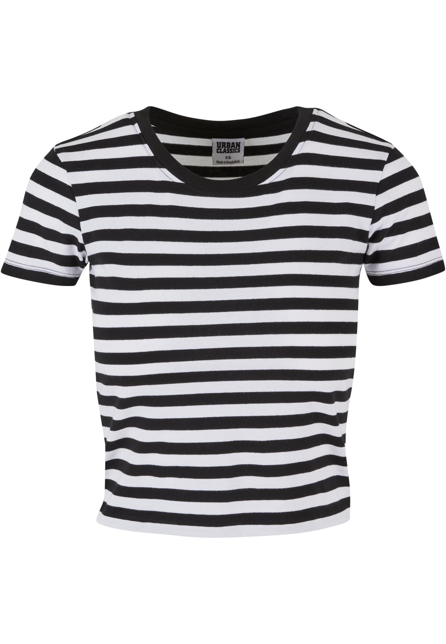 Ladies Short Striped Tee white/black 3XL - variant image 3