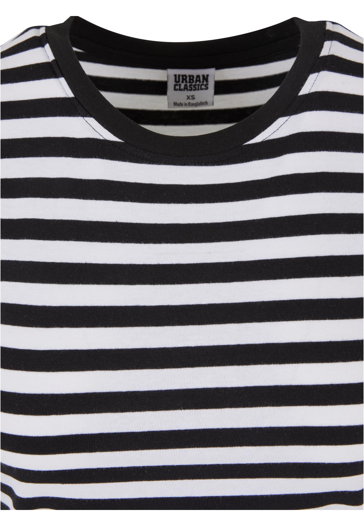 Ladies Short Striped Tee white/black 3XL - variant image 5