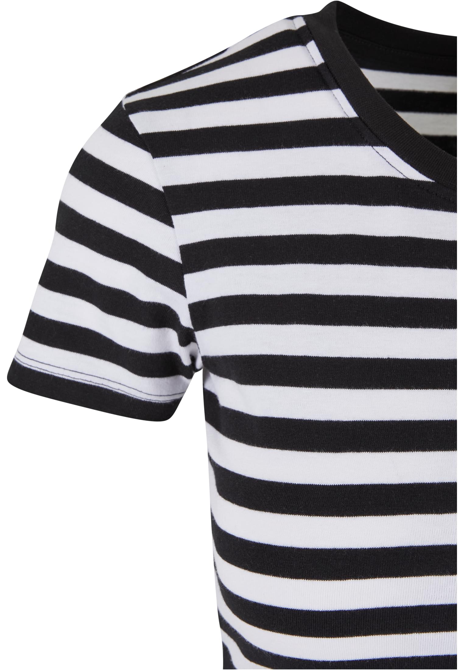Ladies Short Striped Tee white/black 3XL - variant image 6