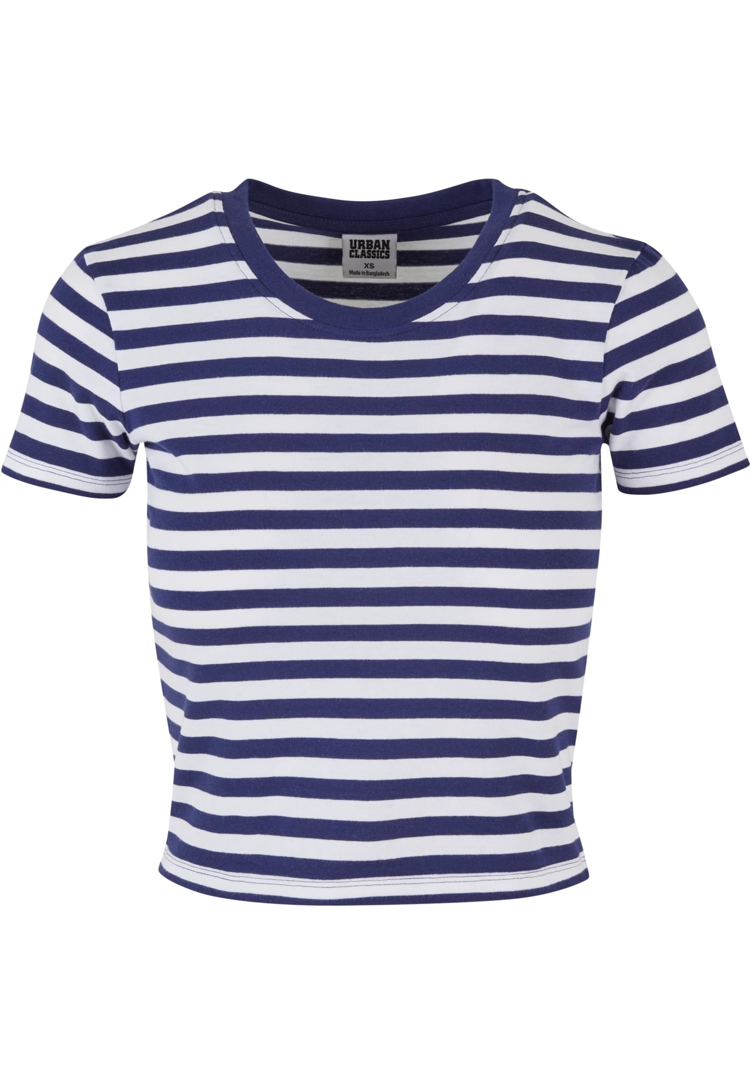 Ladies Short Striped Tee white/darkblue 3XL - variant image 2