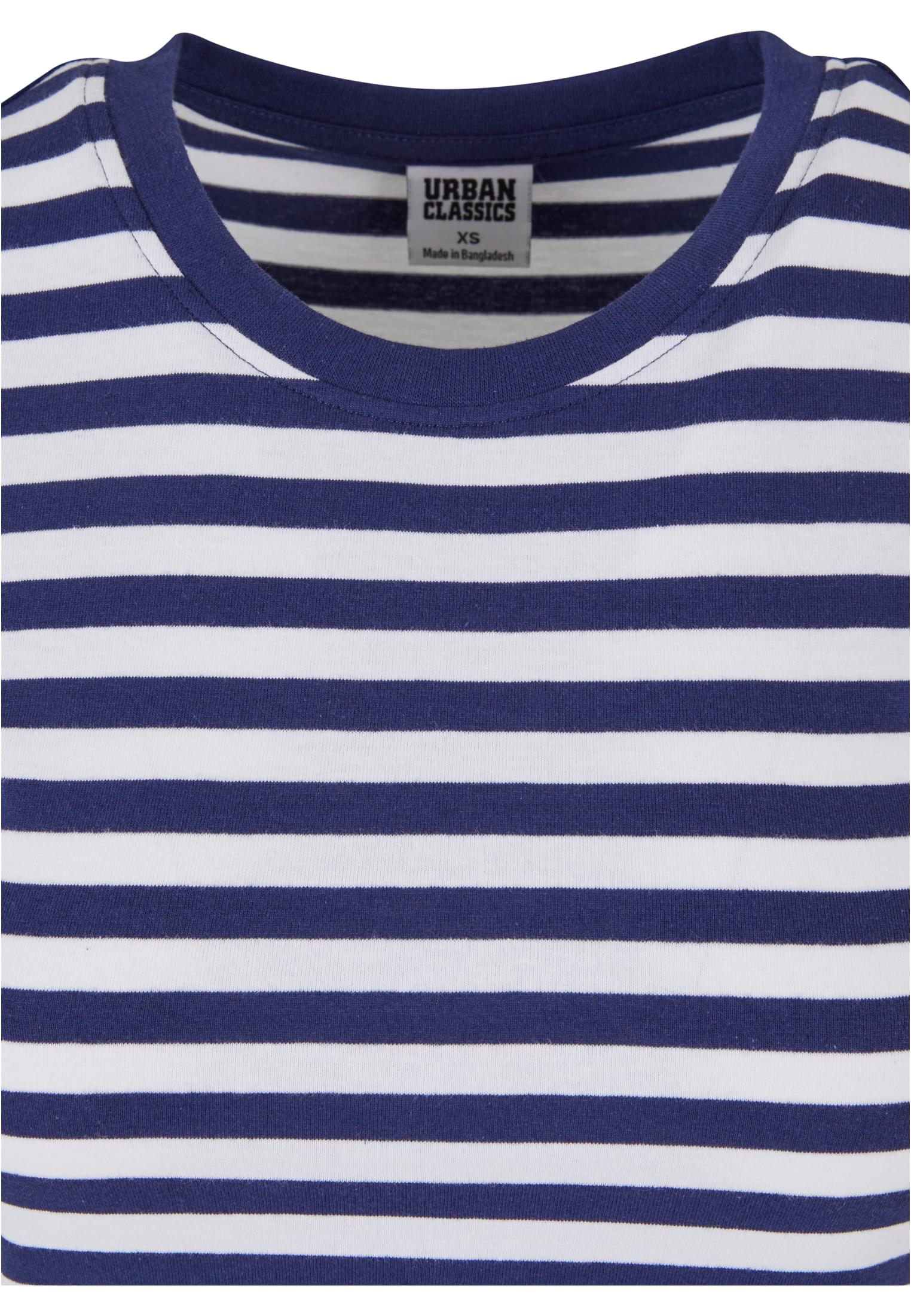 Ladies Short Striped Tee white/darkblue 3XL - variant image 4