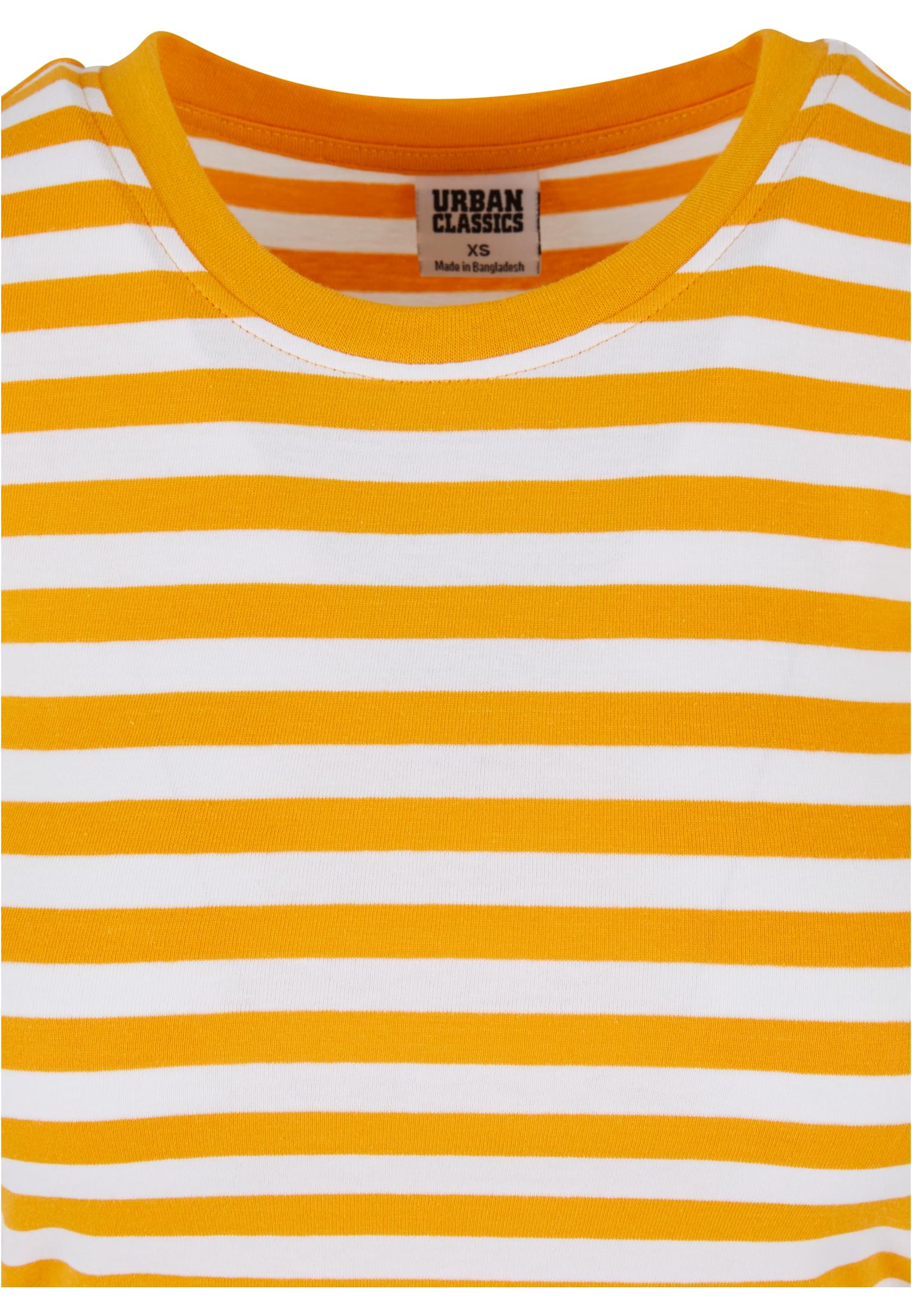 Ladies Short Striped Tee white/magicmango 3XL - variant image 6
