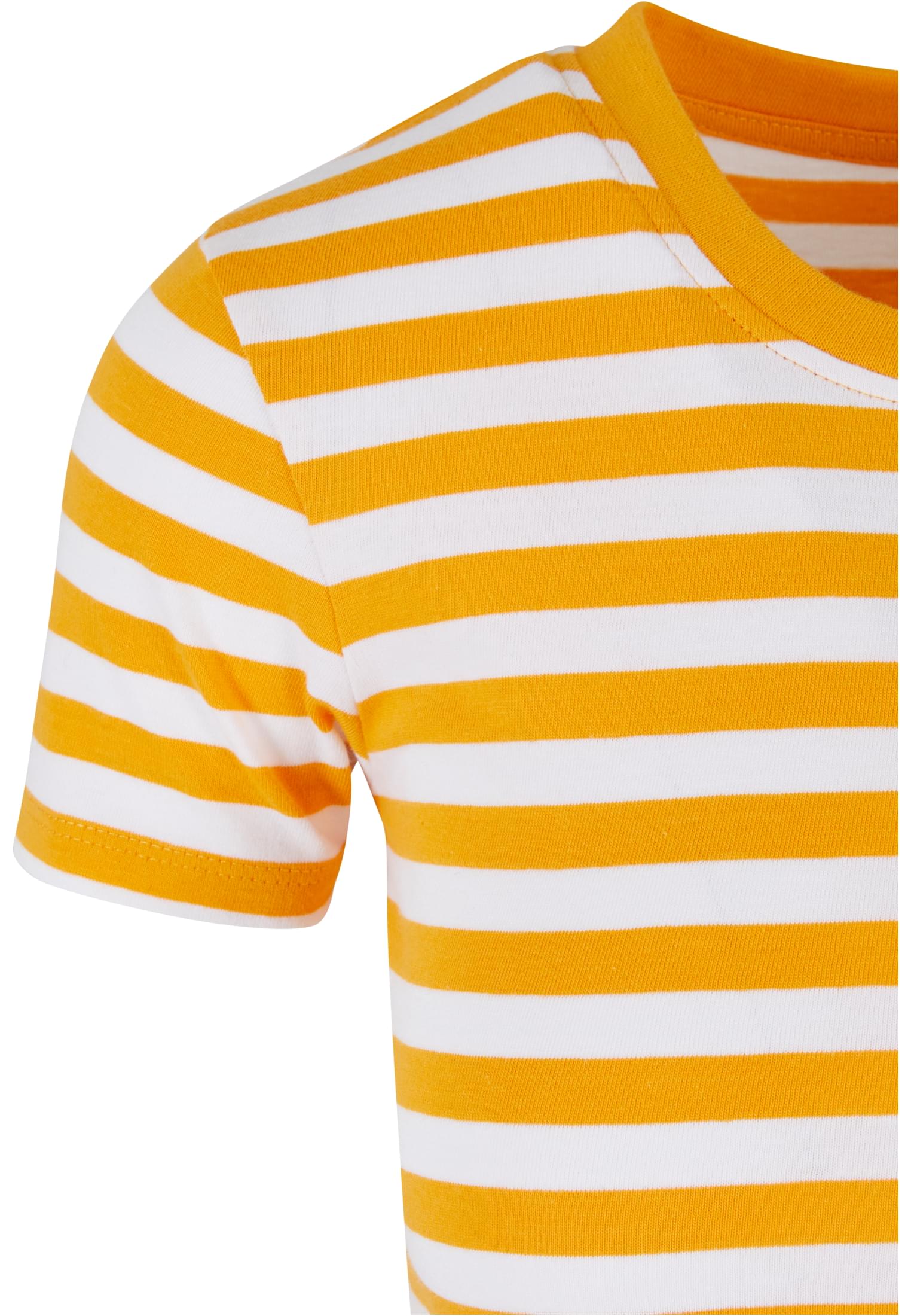 Ladies Short Striped Tee white/magicmango 3XL - variant image 7