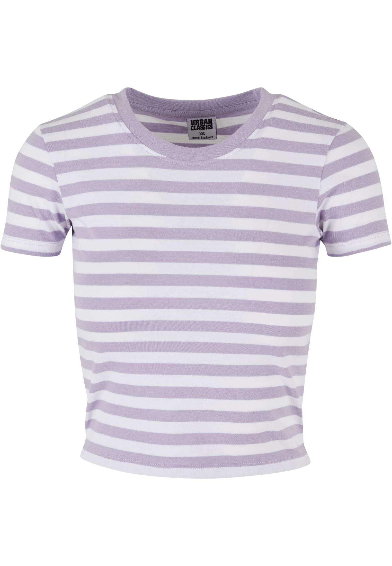 Ladies Short Striped Tee white/dustylilac 3XL - variant image 4