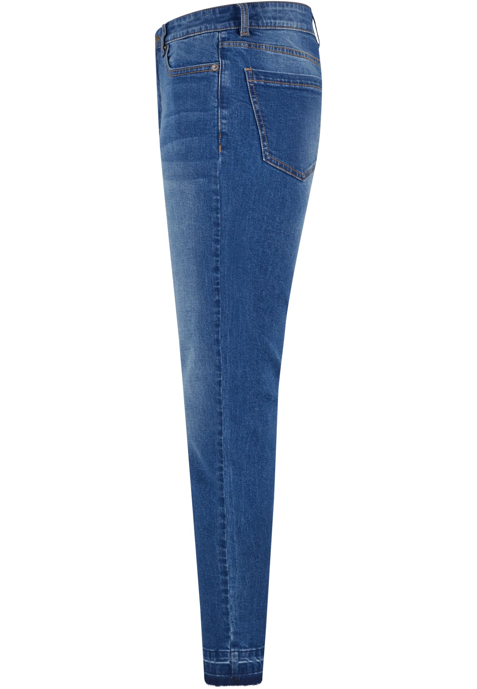 Ladies Skinny High Waist Open Hem Jeans blue washed 26 - variant image 6