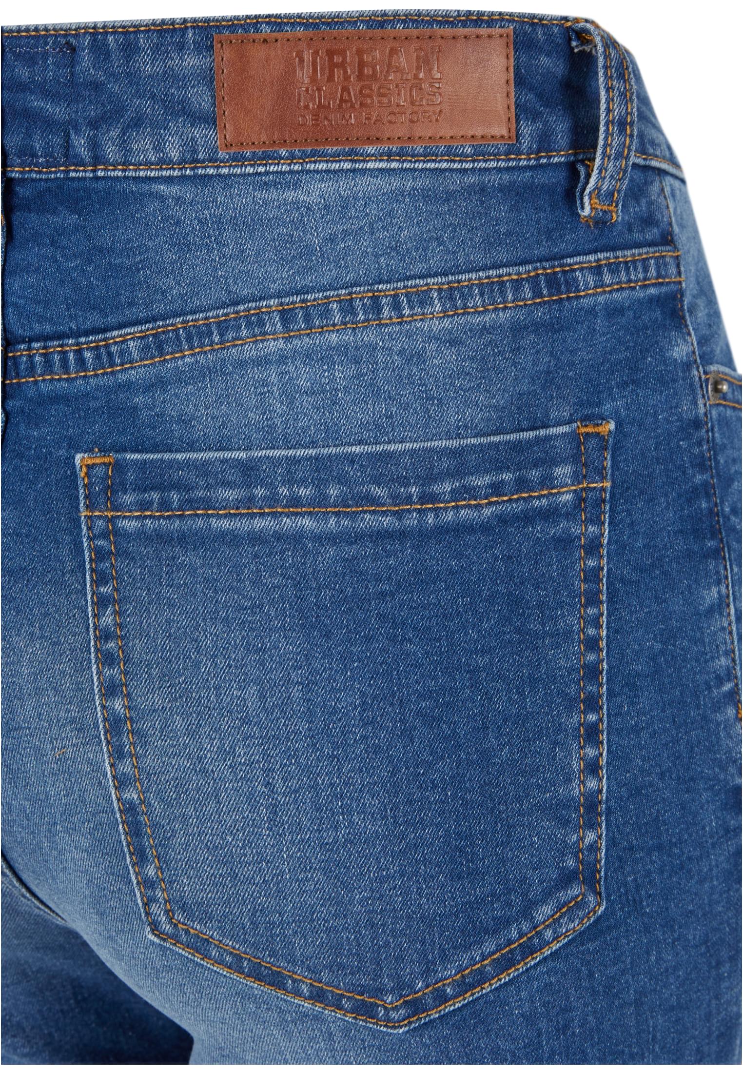 Ladies Skinny High Waist Open Hem Jeans blue washed 26 - variant image 10