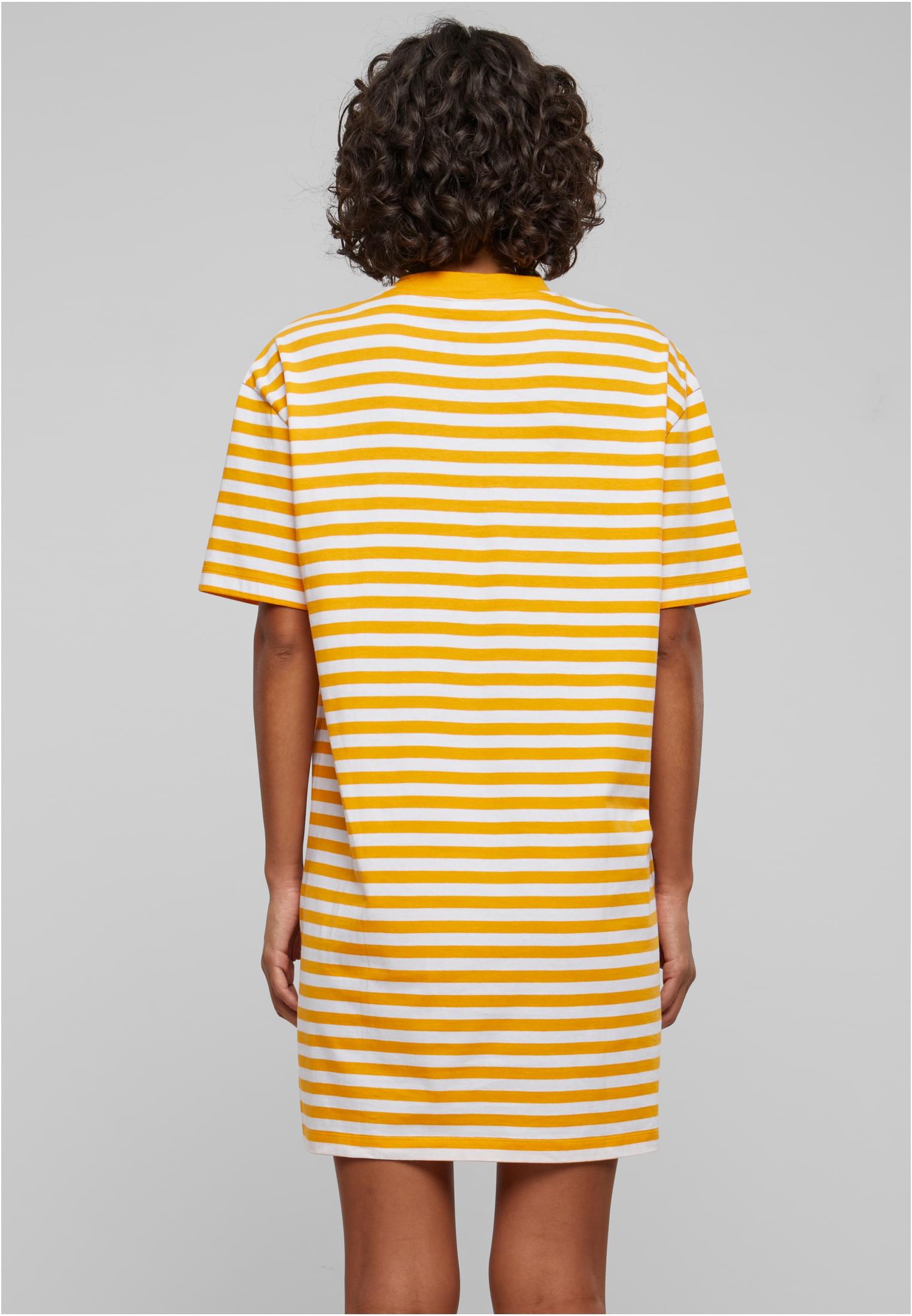 Ladies Oversized Striped Tee Dress white/magicmango 3XL - variant image 2