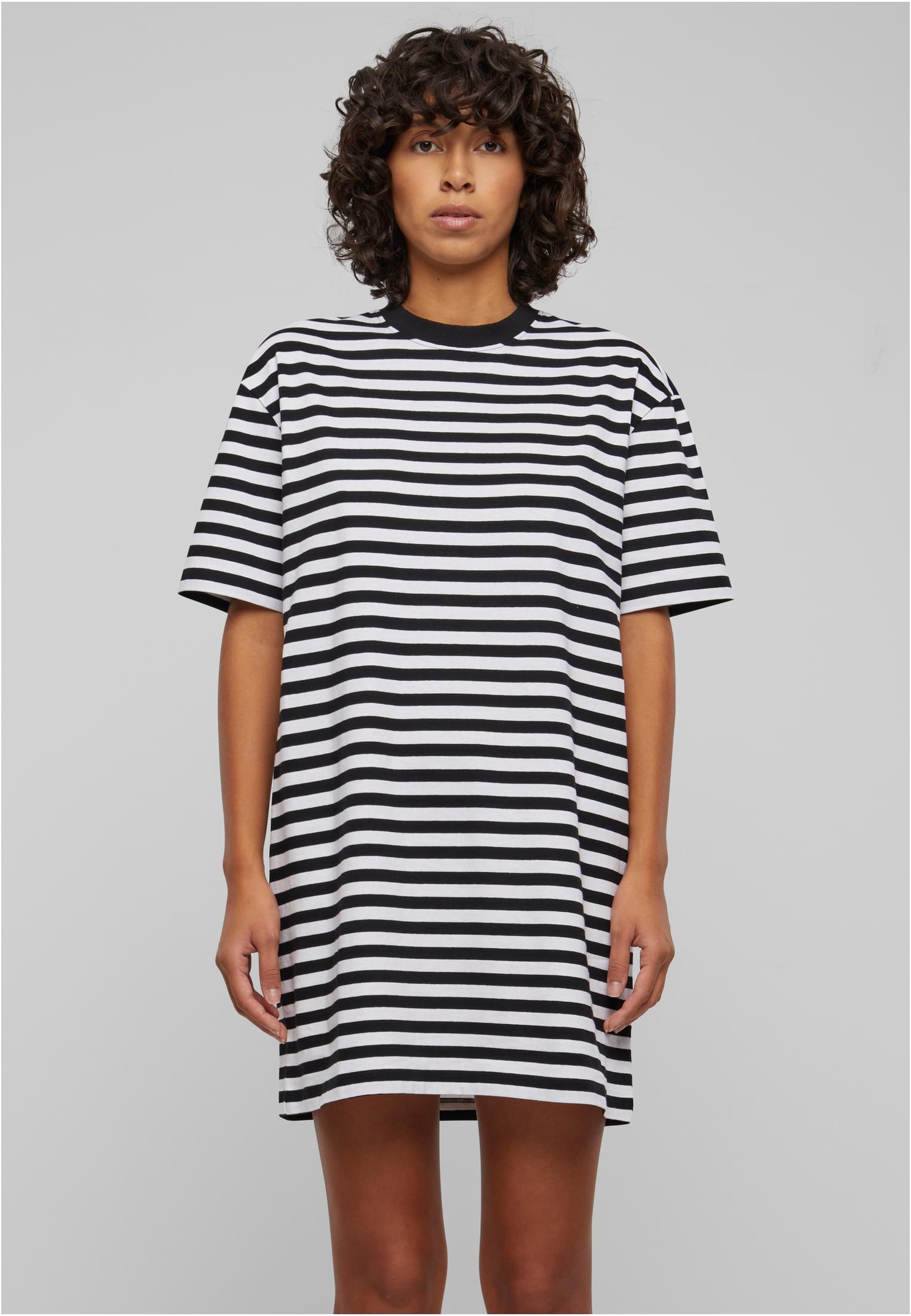 Ladies Oversized Striped Tee Dress white/black 3XL - alternate variant 1