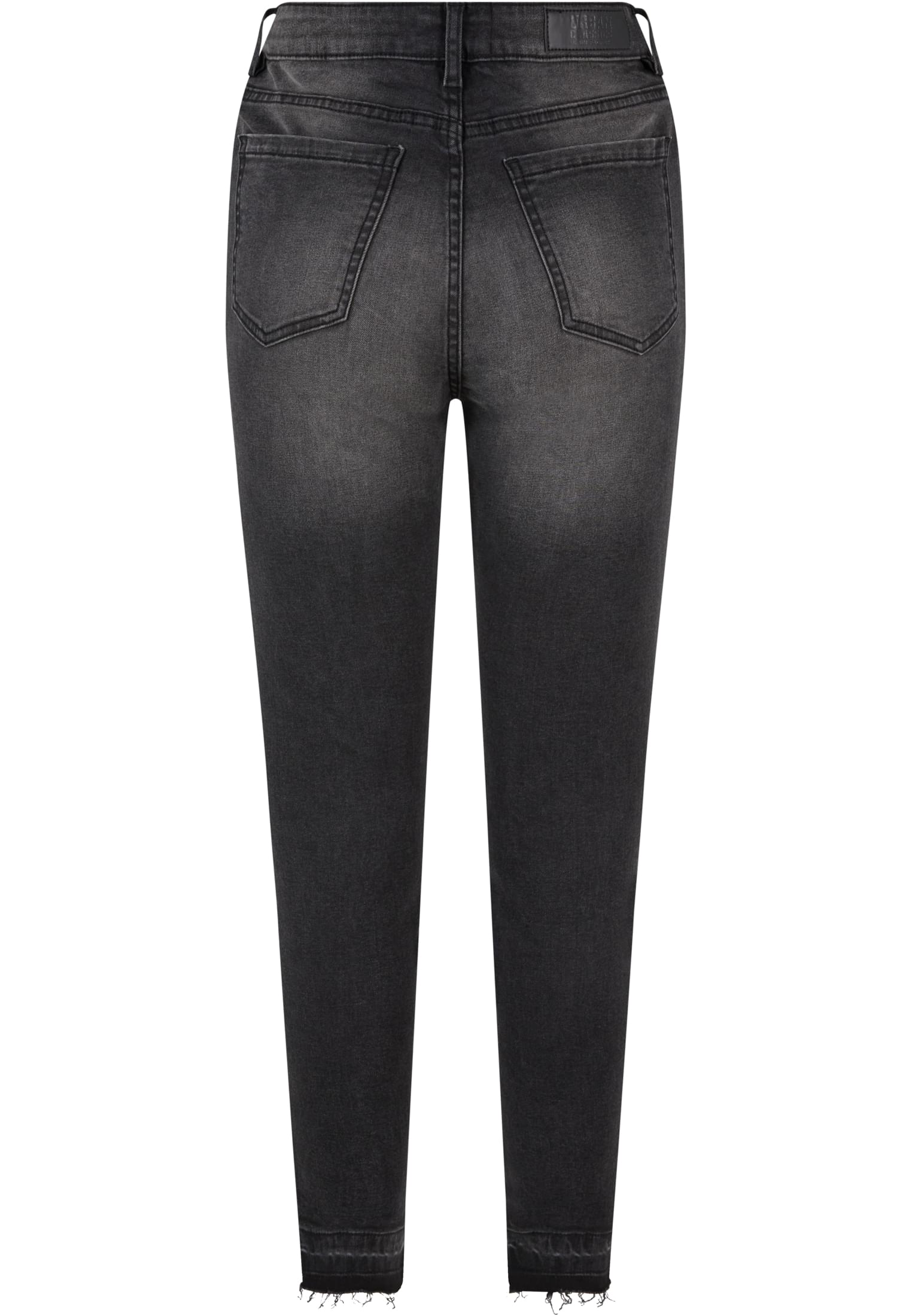 Ladies Skinny High Waist Open Hem Jeans black washed 26 - variant image 7