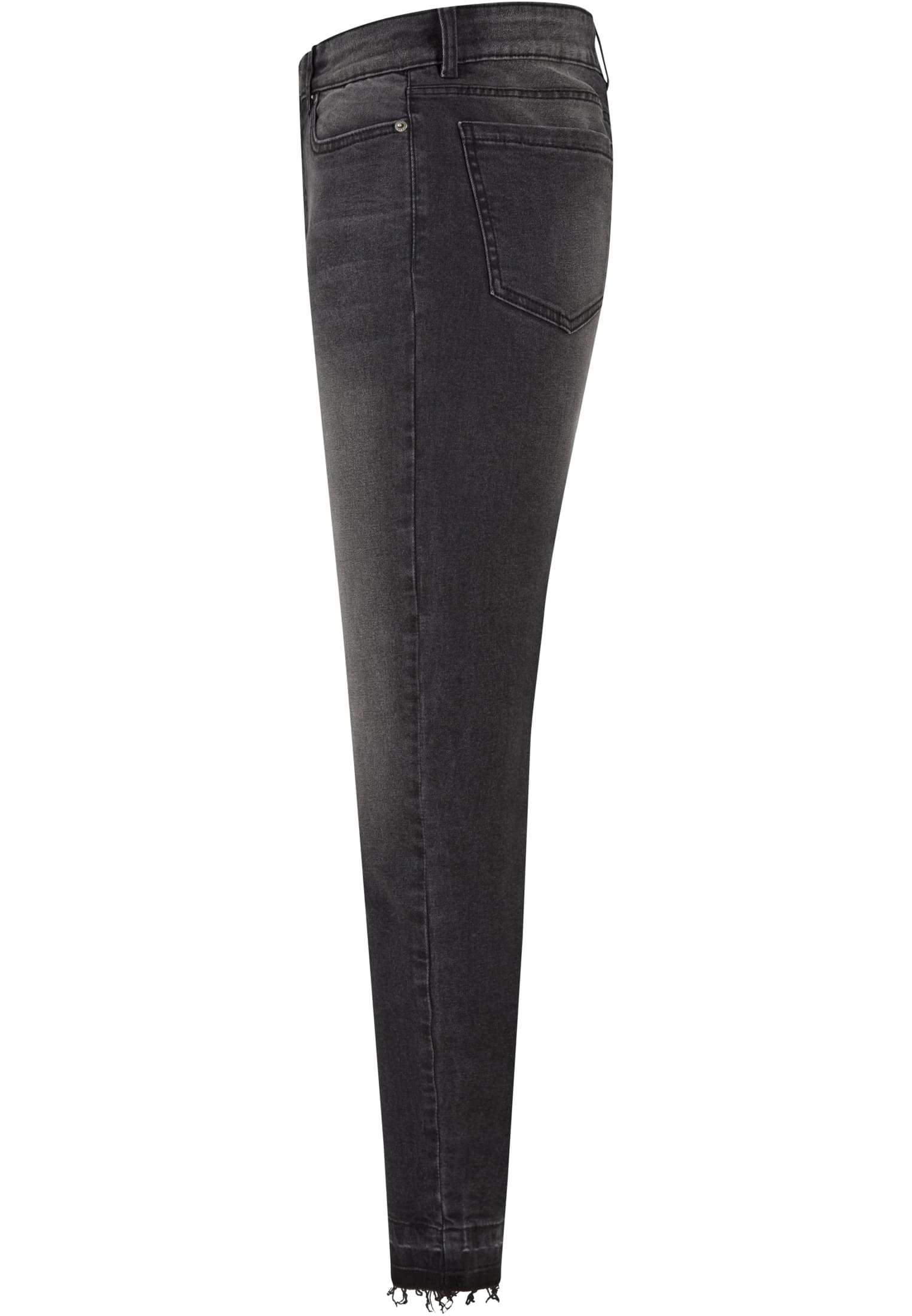 Ladies Skinny High Waist Open Hem Jeans black washed 26 - variant image 6