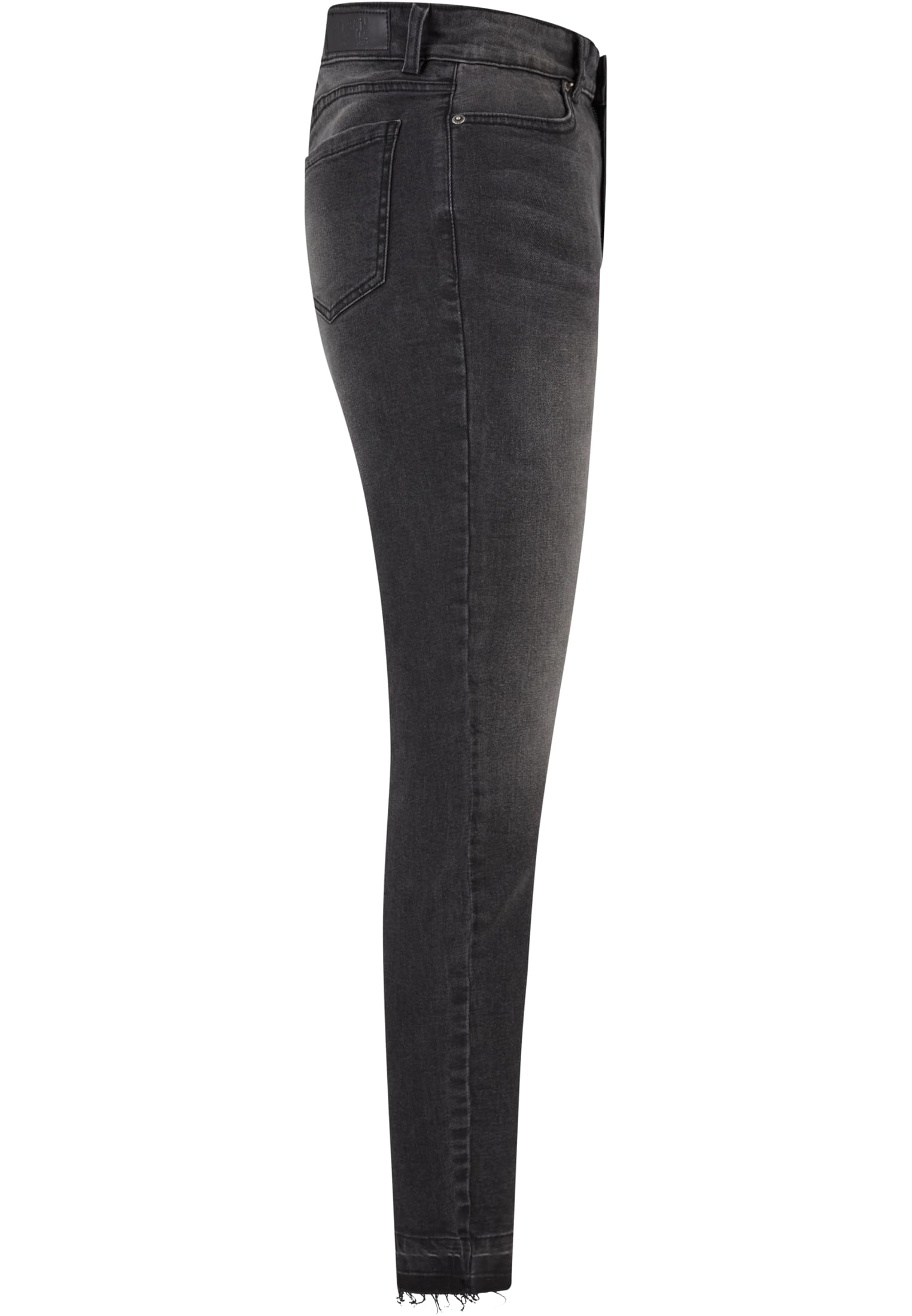 Ladies Skinny High Waist Open Hem Jeans black washed 26 - variant image 8