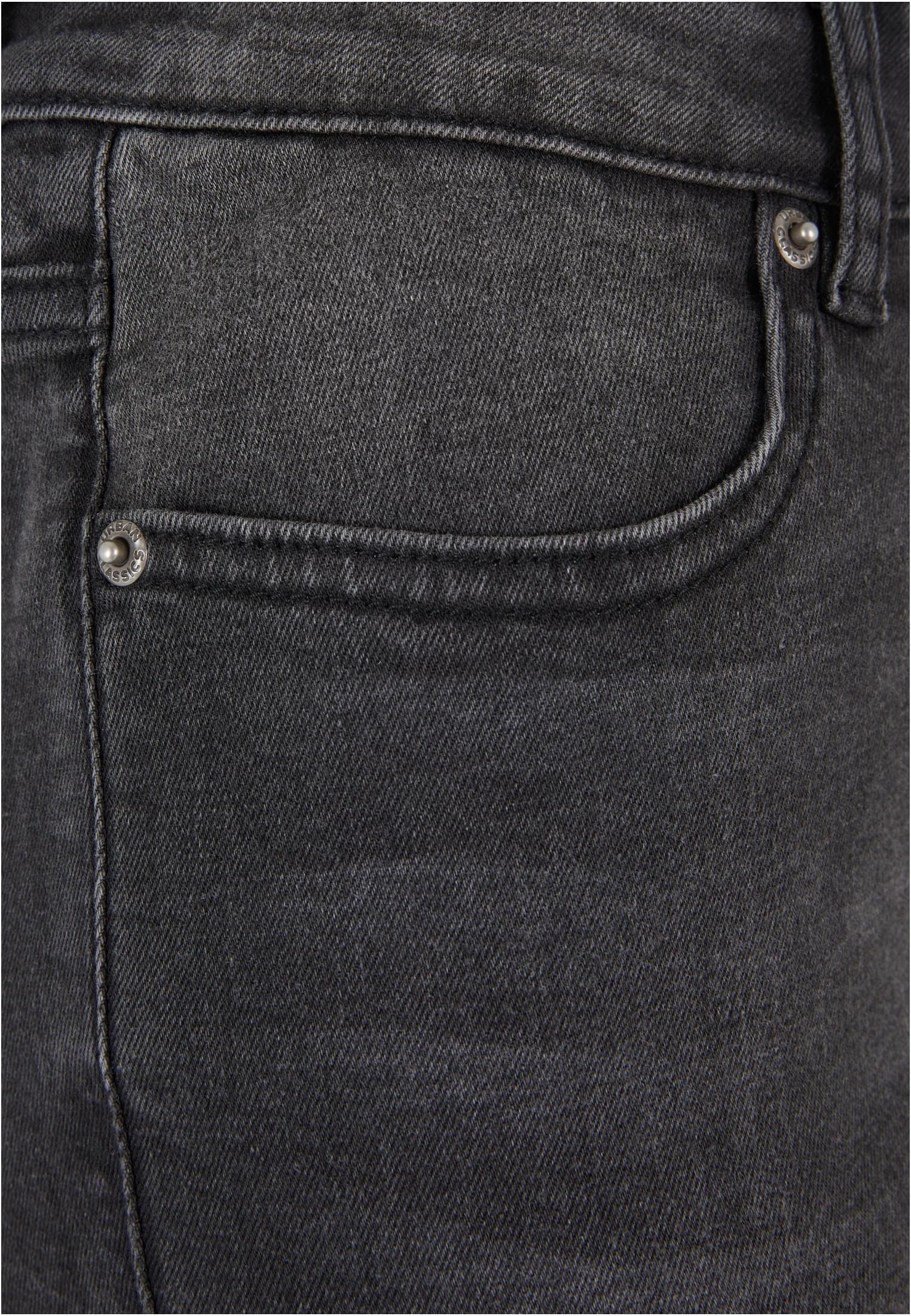 Ladies Skinny High Waist Open Hem Jeans black washed 26 - variant image 9