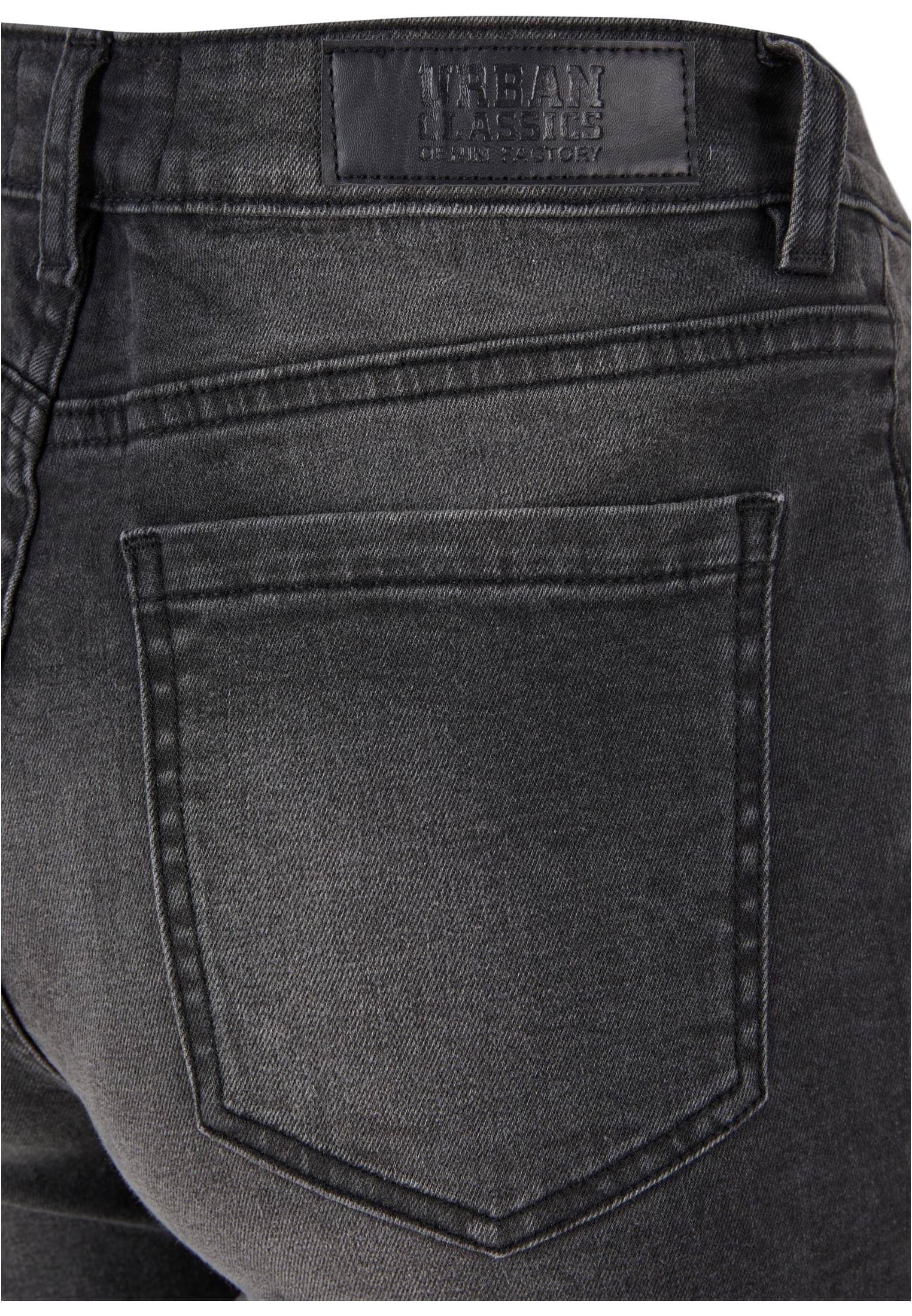 Ladies Skinny High Waist Open Hem Jeans black washed 26 - variant image 10