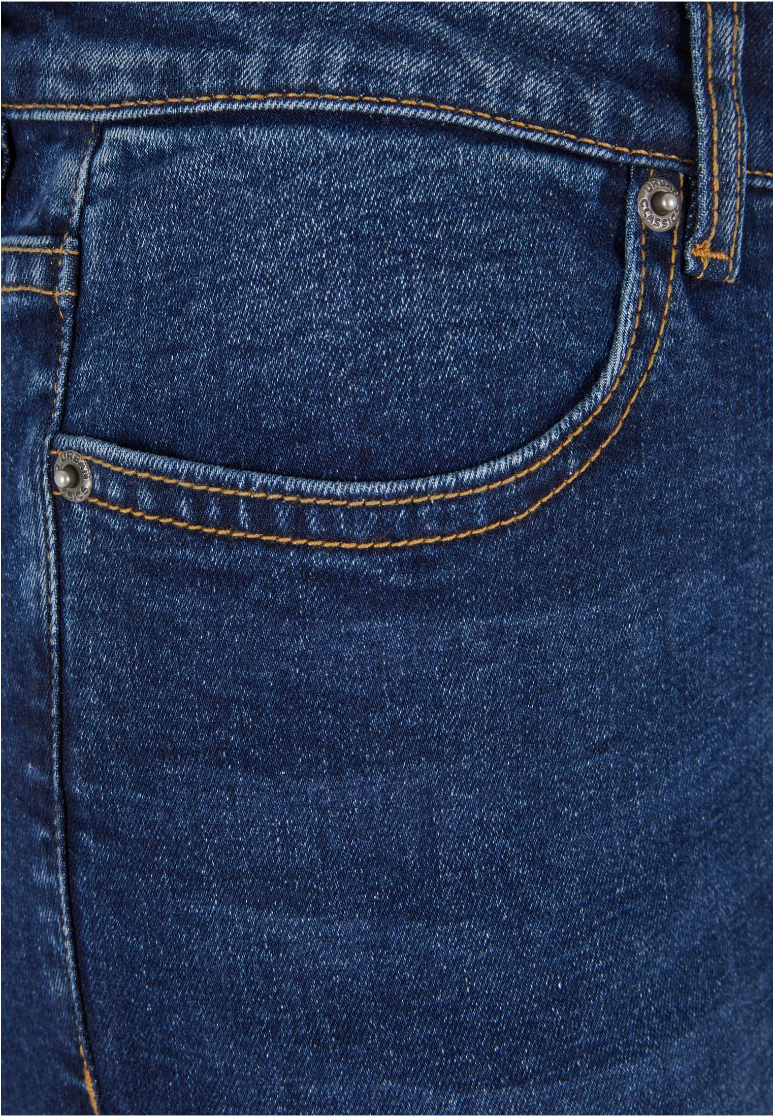 Ladies Skinny High Waist Open Hem Jeans darkblue washed 28 - variant image 9