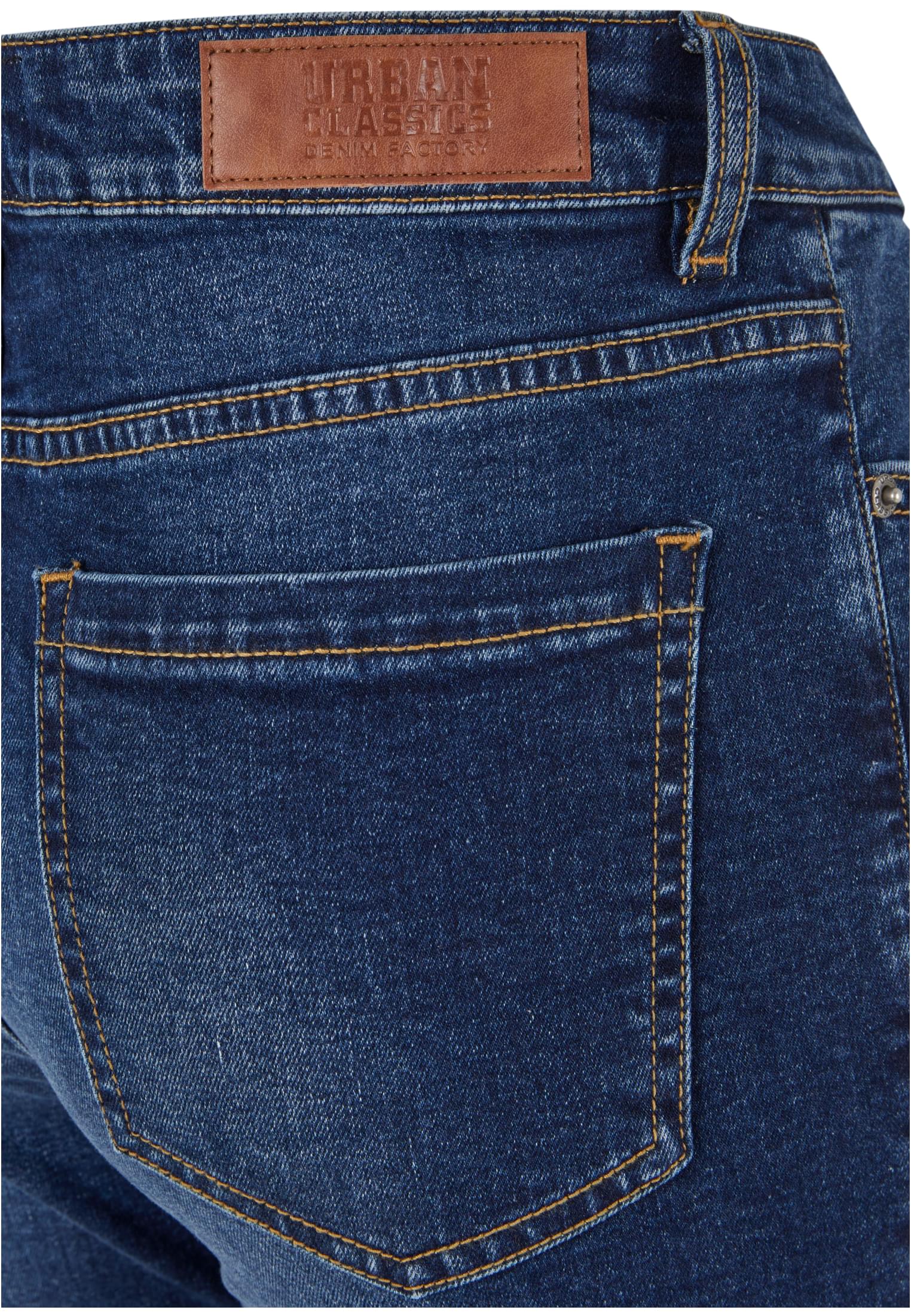 Ladies Skinny High Waist Open Hem Jeans darkblue washed 28 - variant image 10